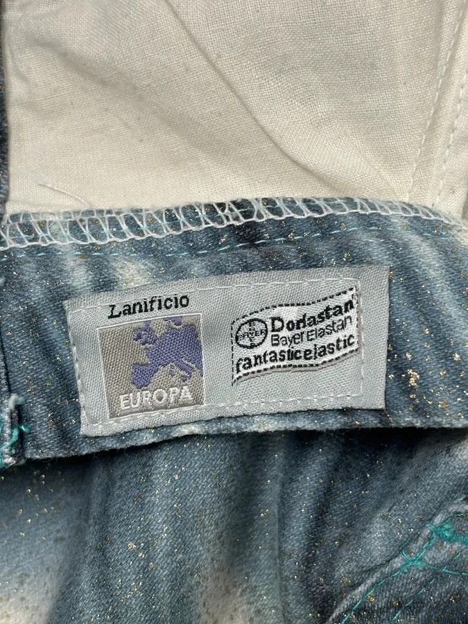 Roberto Cavalli SS2001 Roberto Cavalli Blue Denim Glitter Gradient Jeans Size 26" / US 2 / IT 38 - 13 Thumbnail