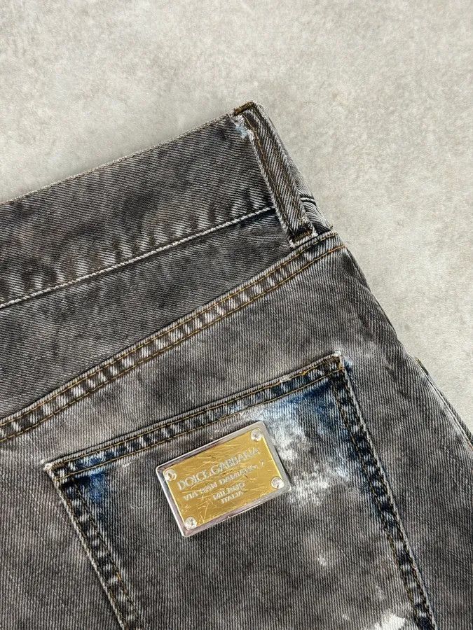 Dolce & Gabbana 2010s Dolce & Gabbana Grey Smoked Hybrid Denim Jeans Size US 32 / EU 48 - 10 Thumbnail