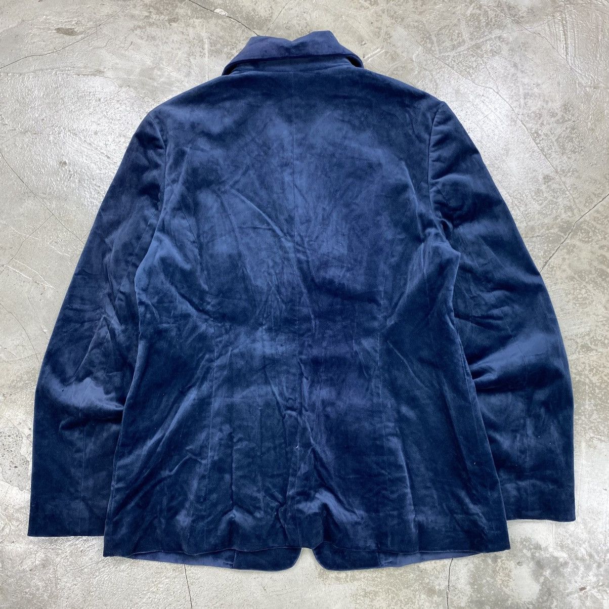 Tricot Comme des Garcons Blue Velour Blazer Size M / US 6-8 / IT 42-44 - 5 Thumbnail
