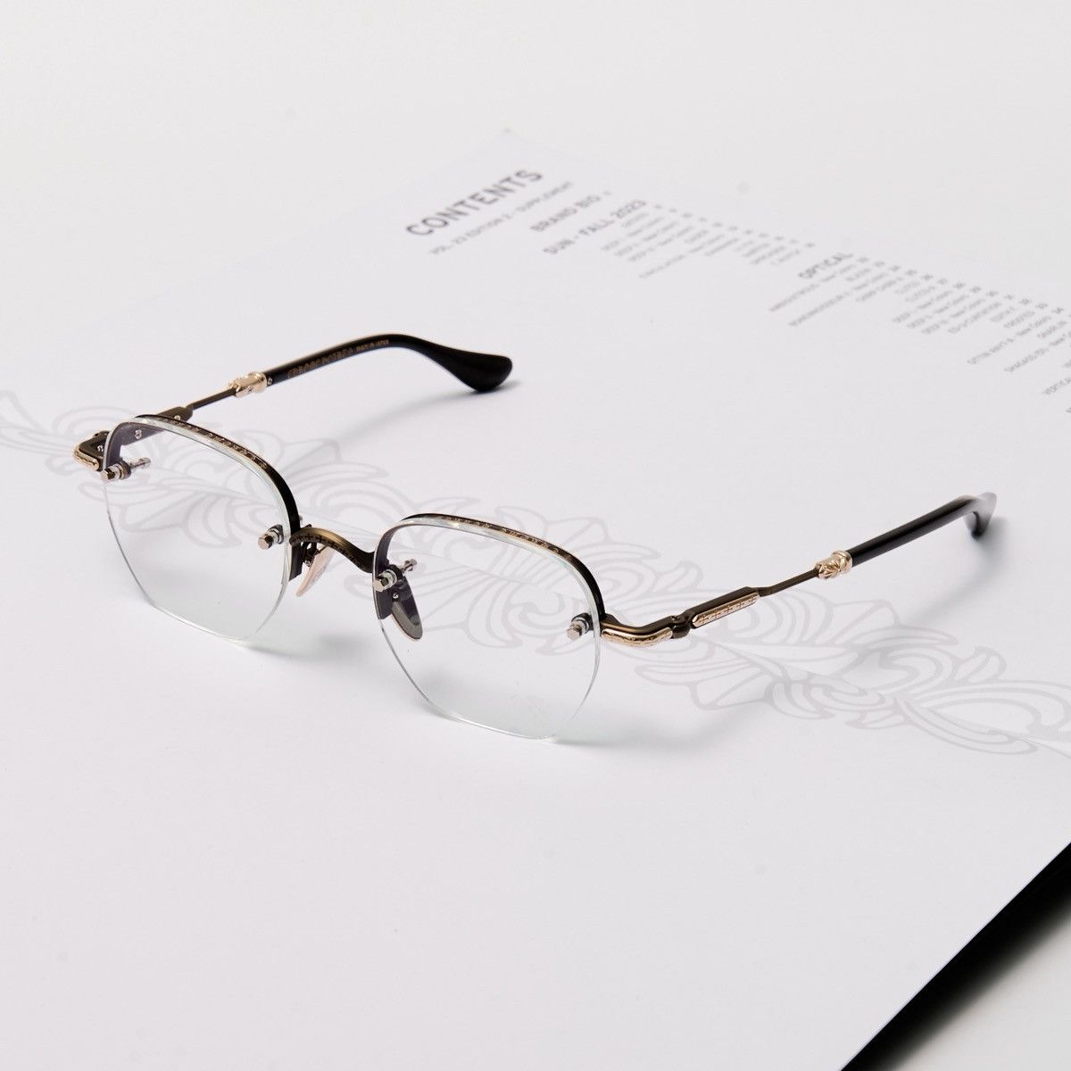 Chrome Hearts CHROME HEARTS FROSTED SAND CLASSIC BROWN GLASSES Size ONE SIZE - 2 Thumbnail