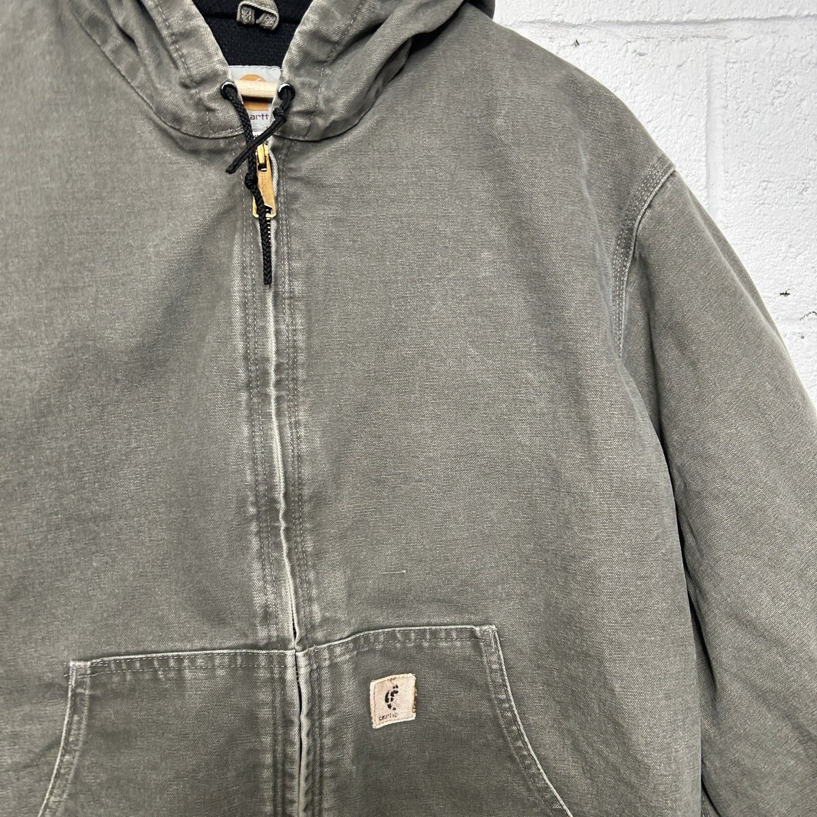 Carhartt Vintage Carhartt Thermal Hooded Active Jacket “Sage” J160 Size US XL / EU 56 / 4 - 6 Thumbnail