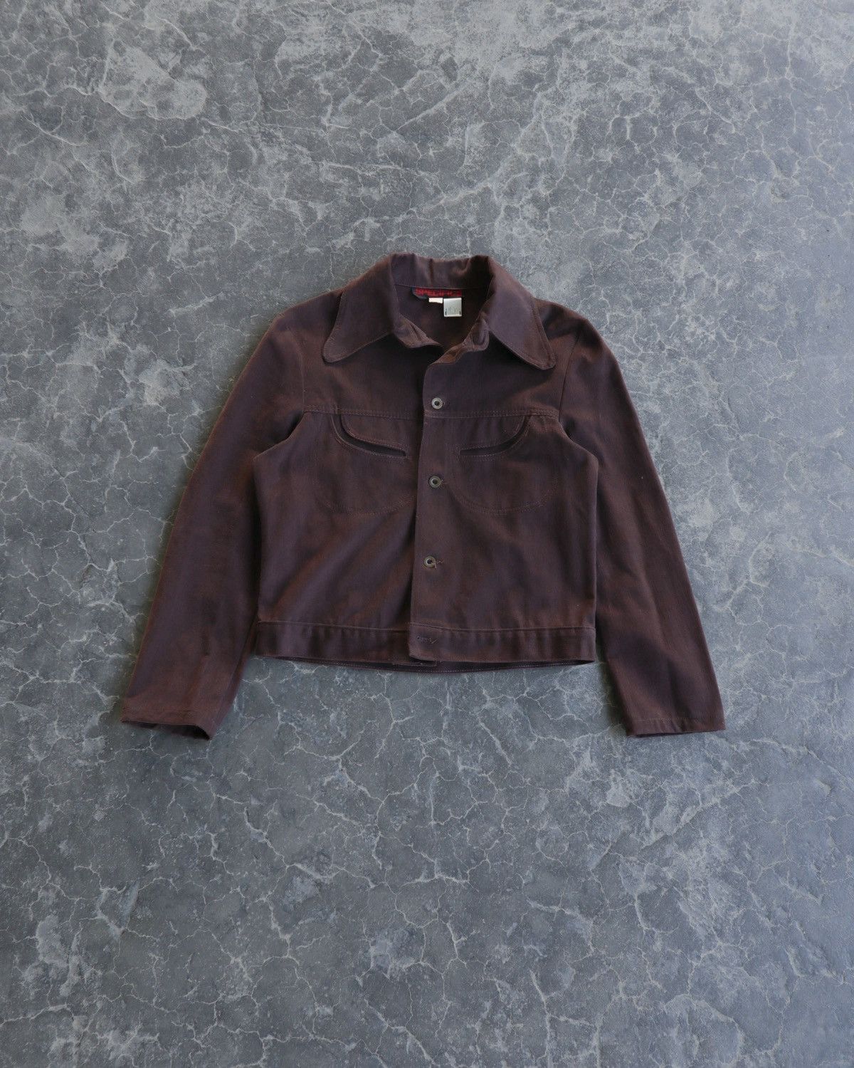 image of Made In USA x Vintage Specifics Cropped Mod Mechanic Brown Jacket Japanese, Men's (Size Small)