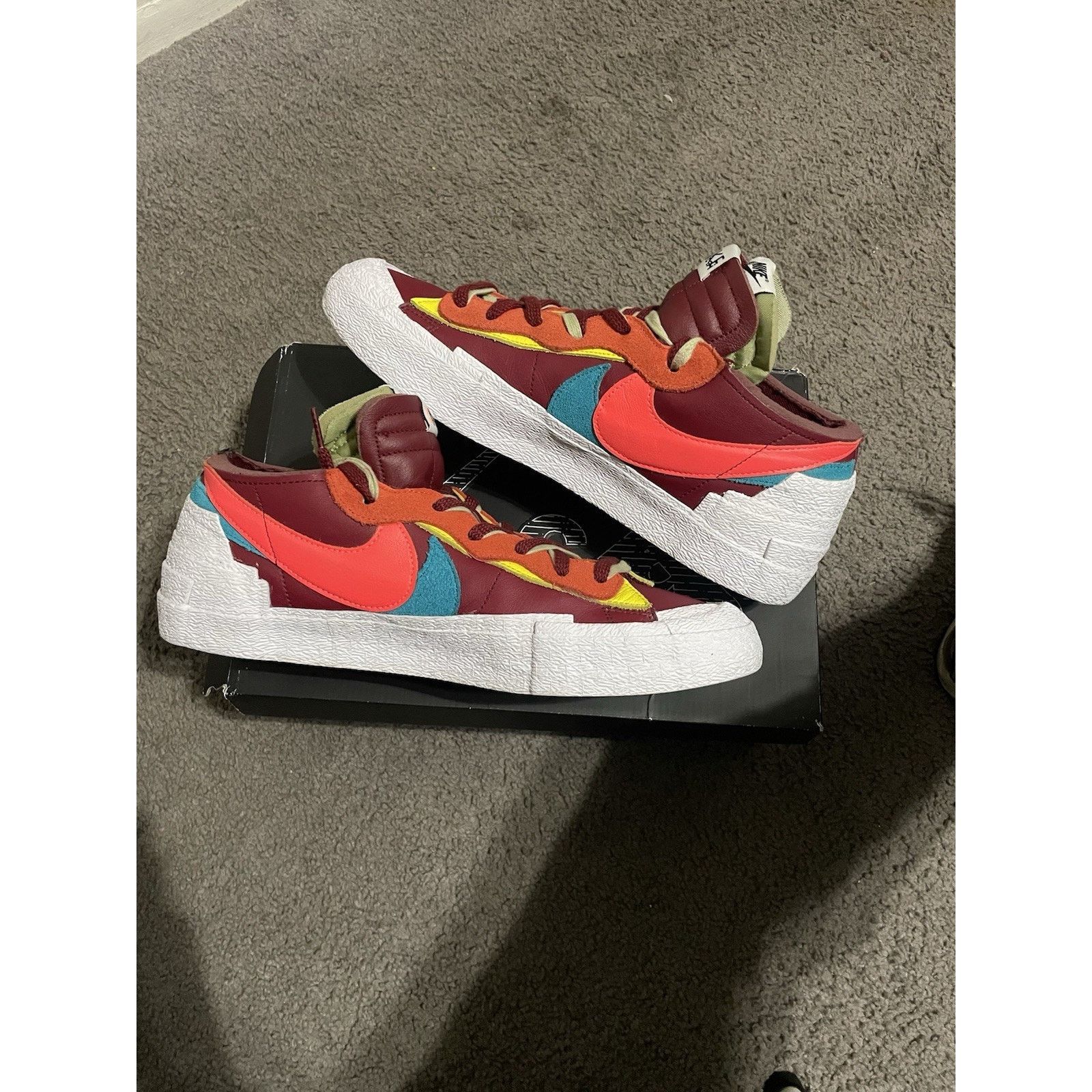 Nike Size 13 - Nike KAWS x sacai x Blazer Low Team Red Size US 13 / EU 46 - 3 Thumbnail