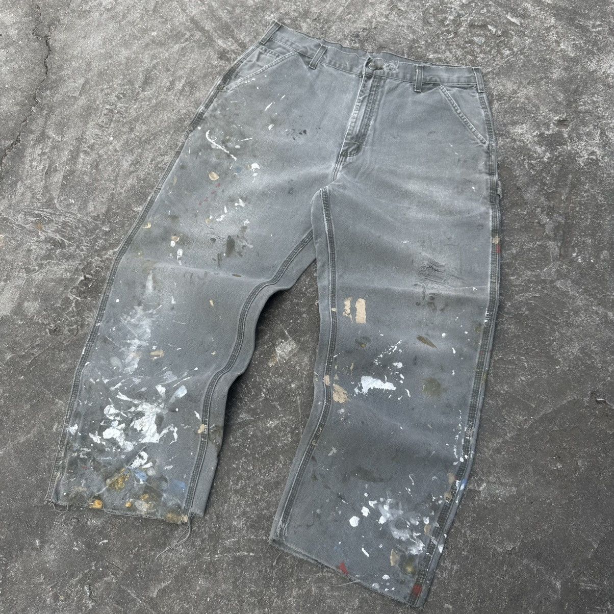 Carhartt × Vintage (36x28.5) Grail Vintage Distressed Carhartt Carpenter Moss Size US 36 / EU 52 - 5 Thumbnail
