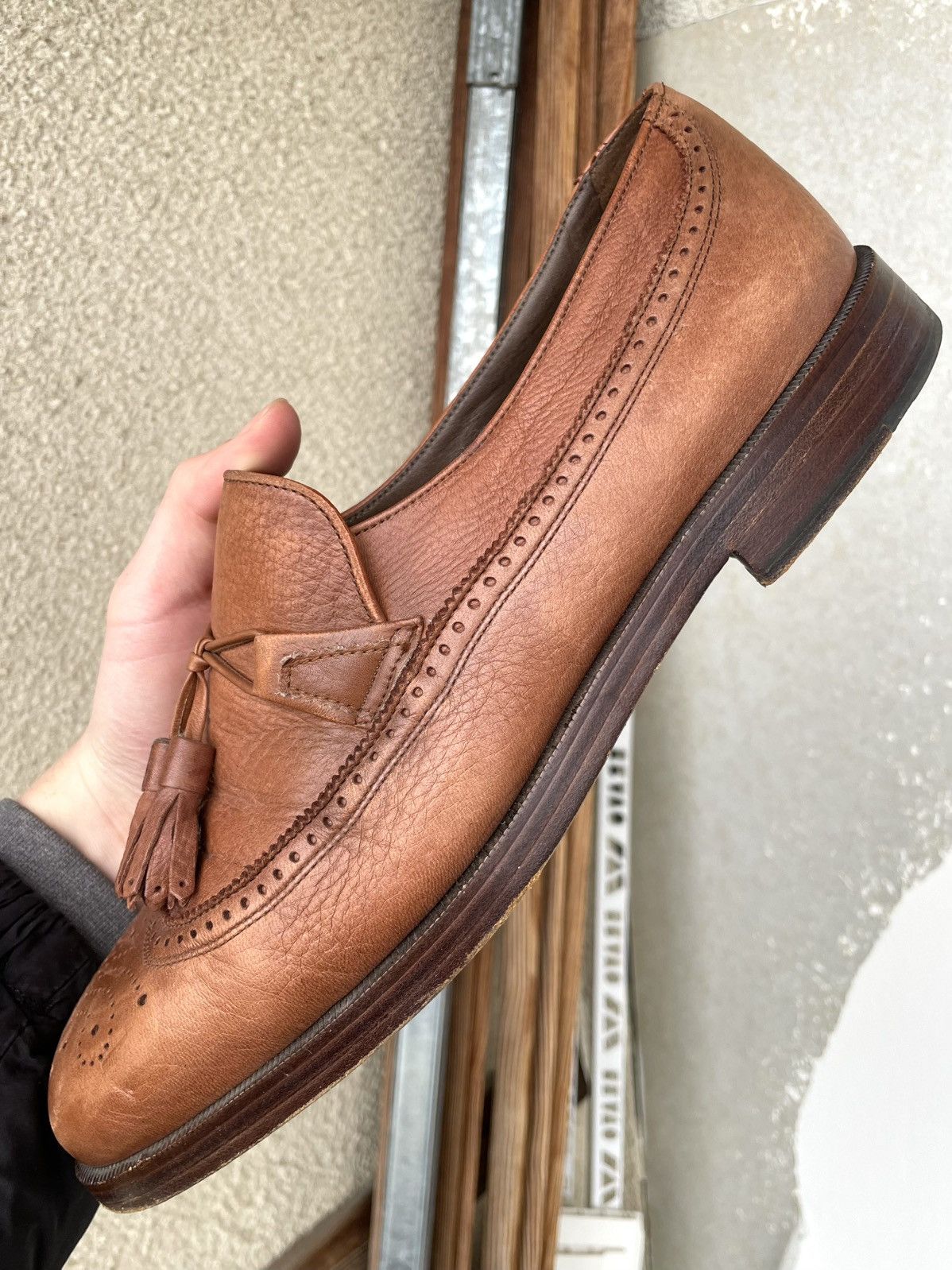 Bally Bally Suisse Leather Tassel Loafers Brogue Size 9.5 Brown Size US 9.5 / EU 42-43 - 18 Thumbnail