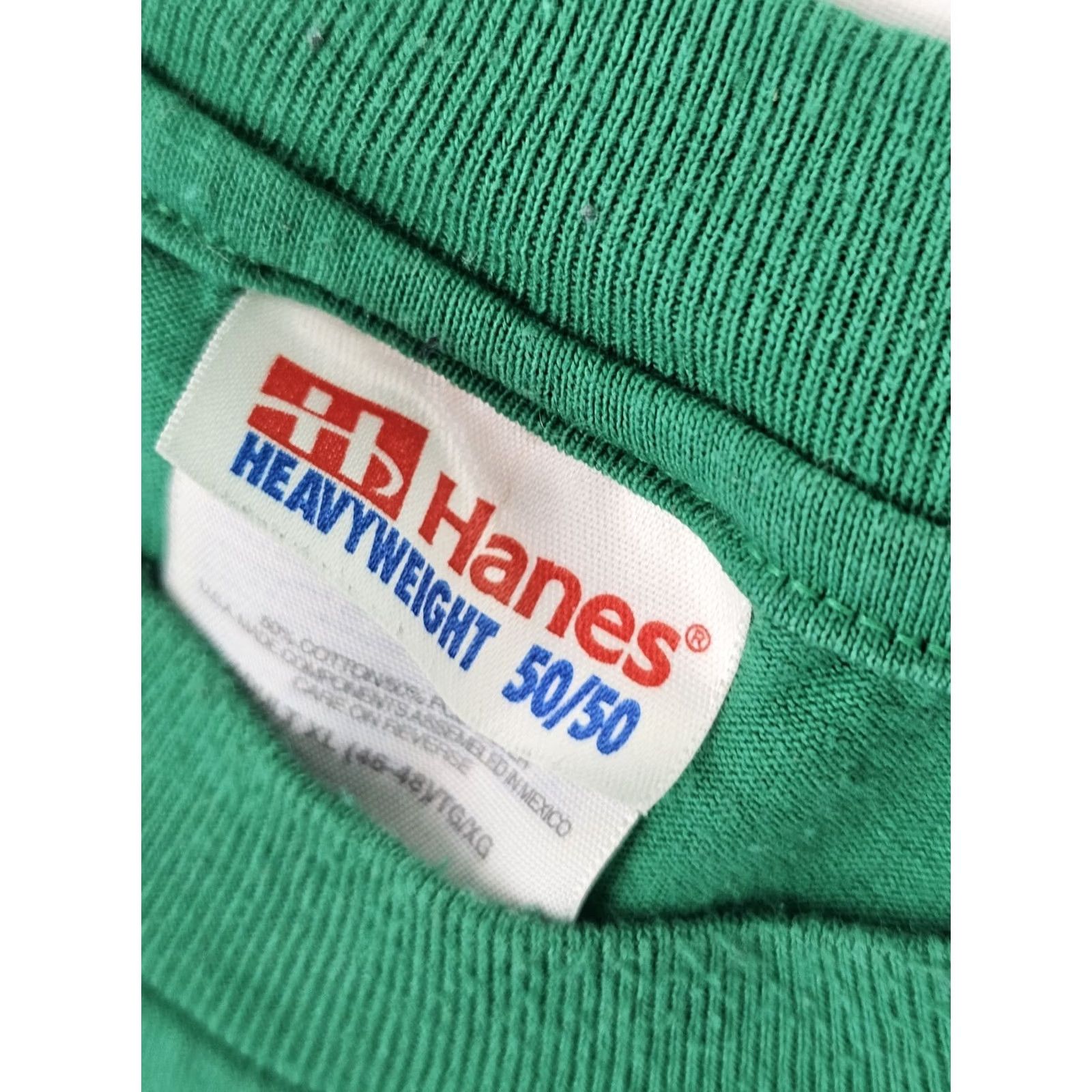 Hanes VINTAGE Allegheny College Gators Shirt Men XL Green Hanes 50/50 Heavyweight Graphic Tee Size US XL / EU 56 / 4 - 3 Thumbnail