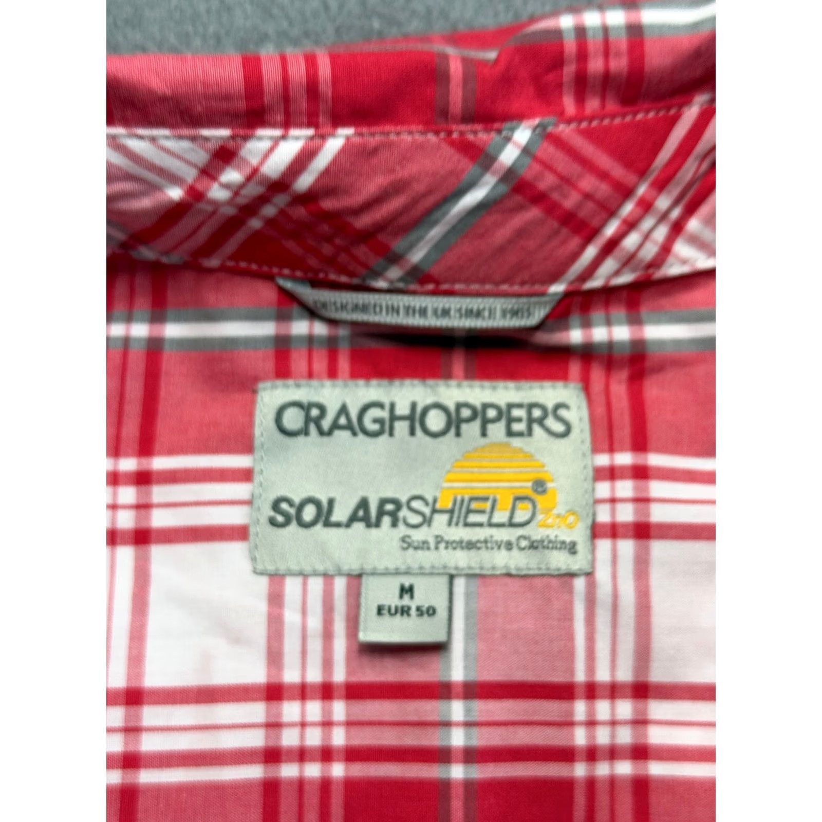 Vintage Craghoppers Button-Up Shirt Mens M Red Short Sleeve Shirt Size US M / EU 48-50 / 2 - 3 Thumbnail