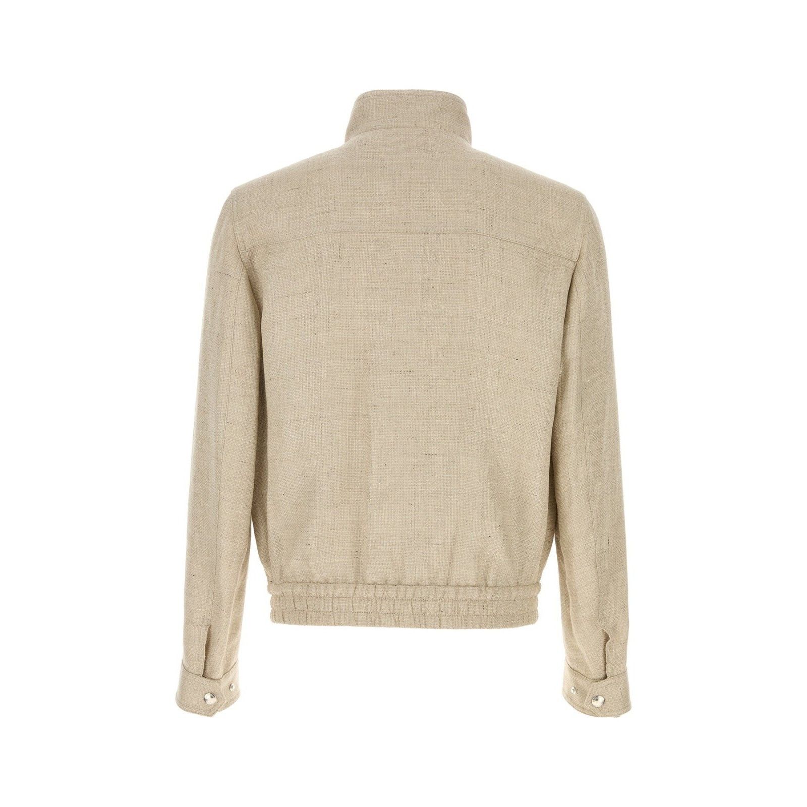 Brunello Cucinelli BRUNELLO CUCINELLI Beige Silk Blend Jacket New & Authentic ( Size US S / EU 44-46 / 1 - 2 Thumbnail