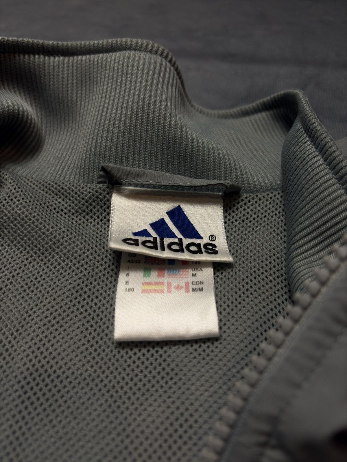Adidas × Vintage Adidas Track Jacket – Grey – Size L – Vintage Windbreaker Size US L / EU 52-54 / 3 - 4 Thumbnail