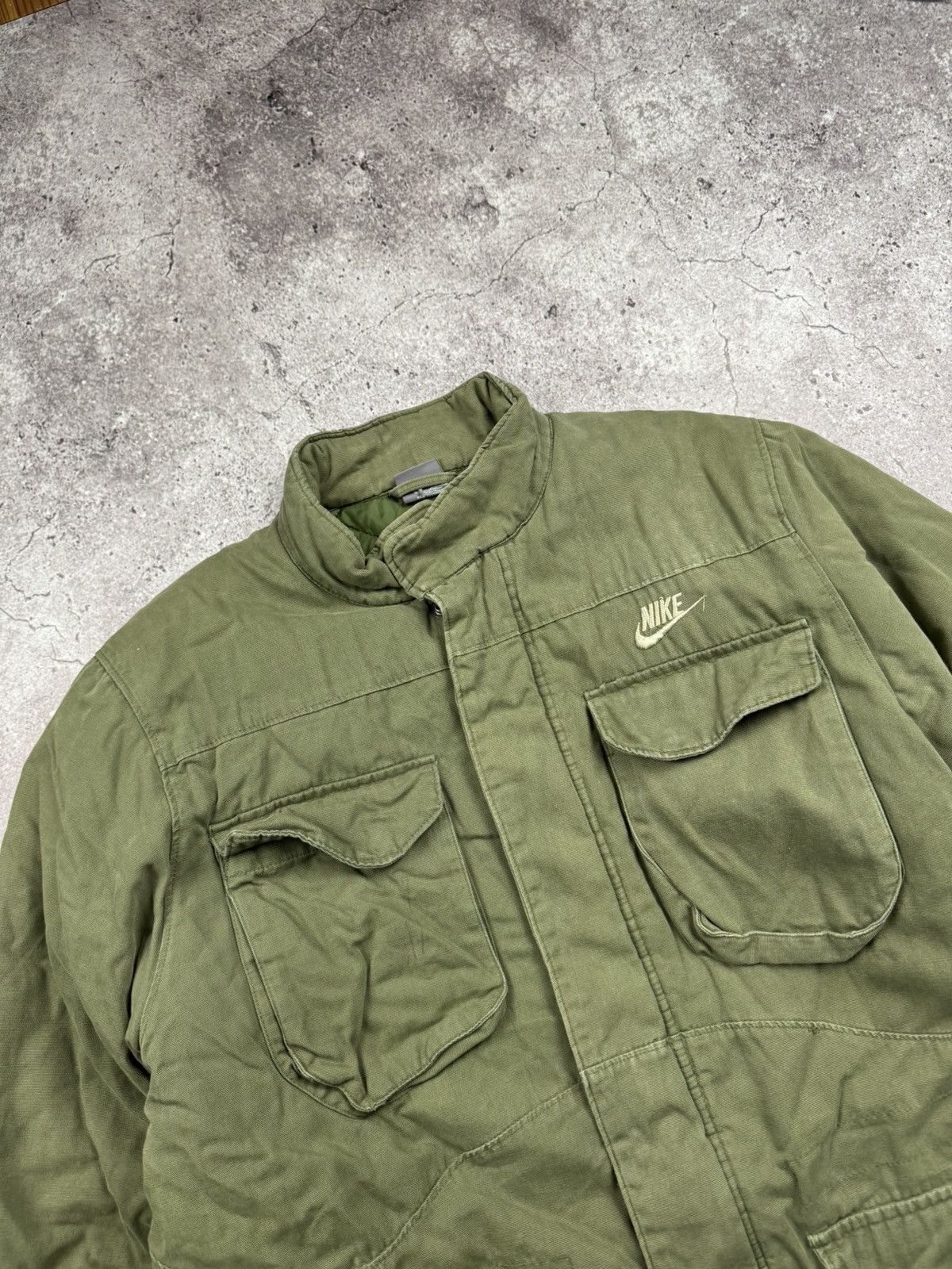 90s Nike Retro Logo Vintage Military Multipocket Jacket