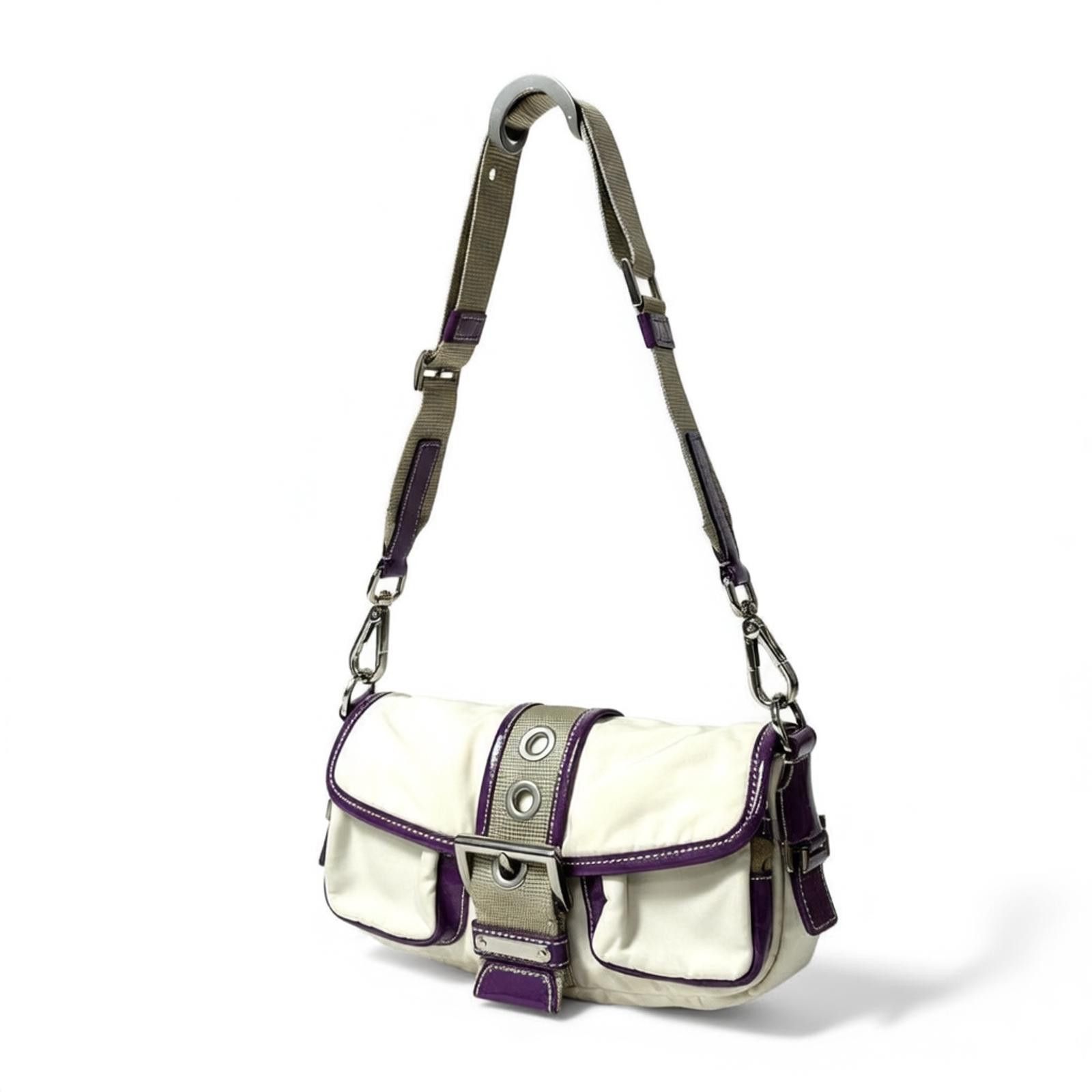 Prada Prada - Shoulder Bag Cream Purple Size ONE SIZE - 1 Thumbnail