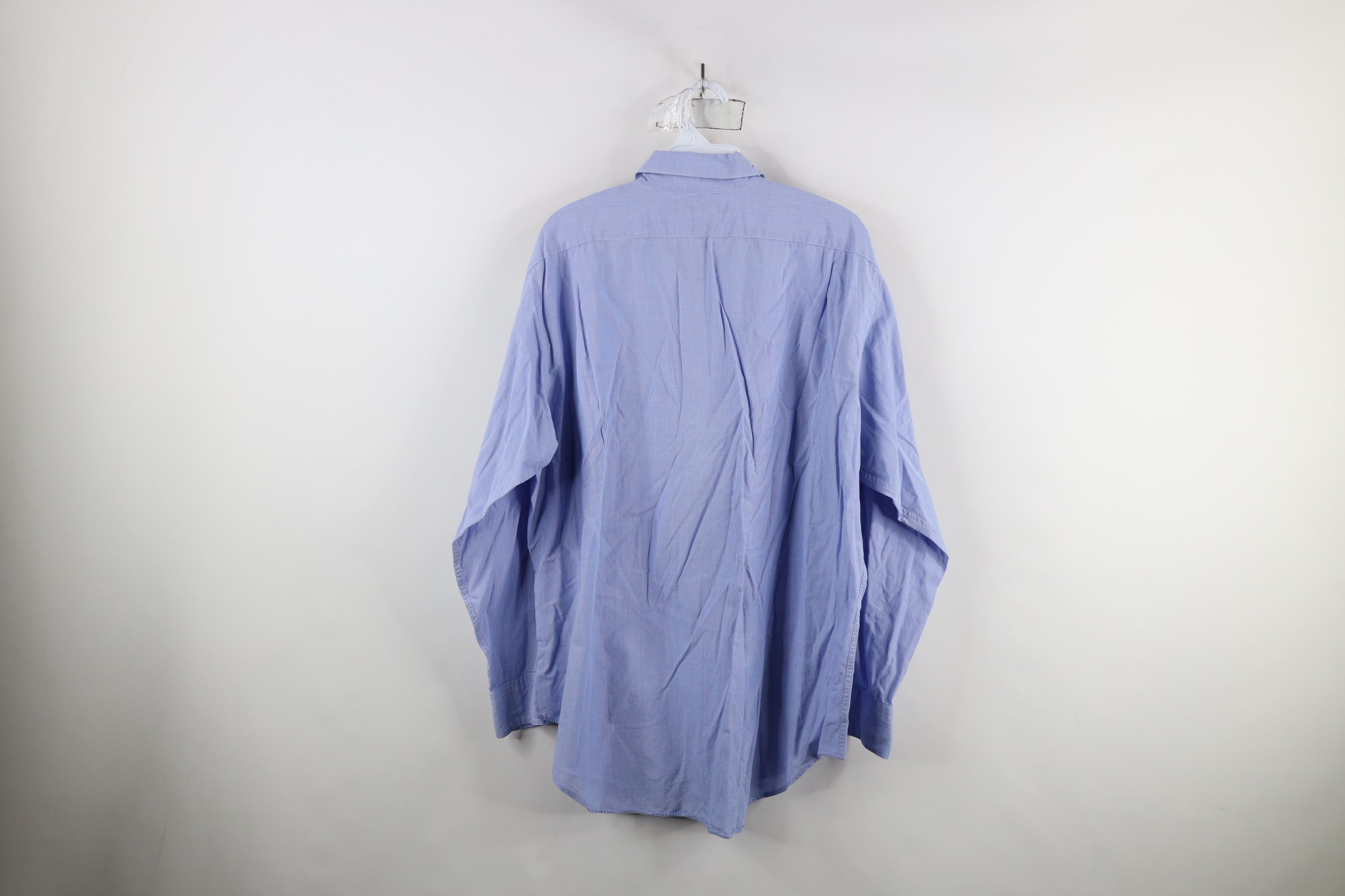 Ralph Lauren × Vintage Vintage Ralph Lauren Micro Collared Button Shirt Blue Cotton Size US M / EU 48-50 / 2 - 9 Thumbnail
