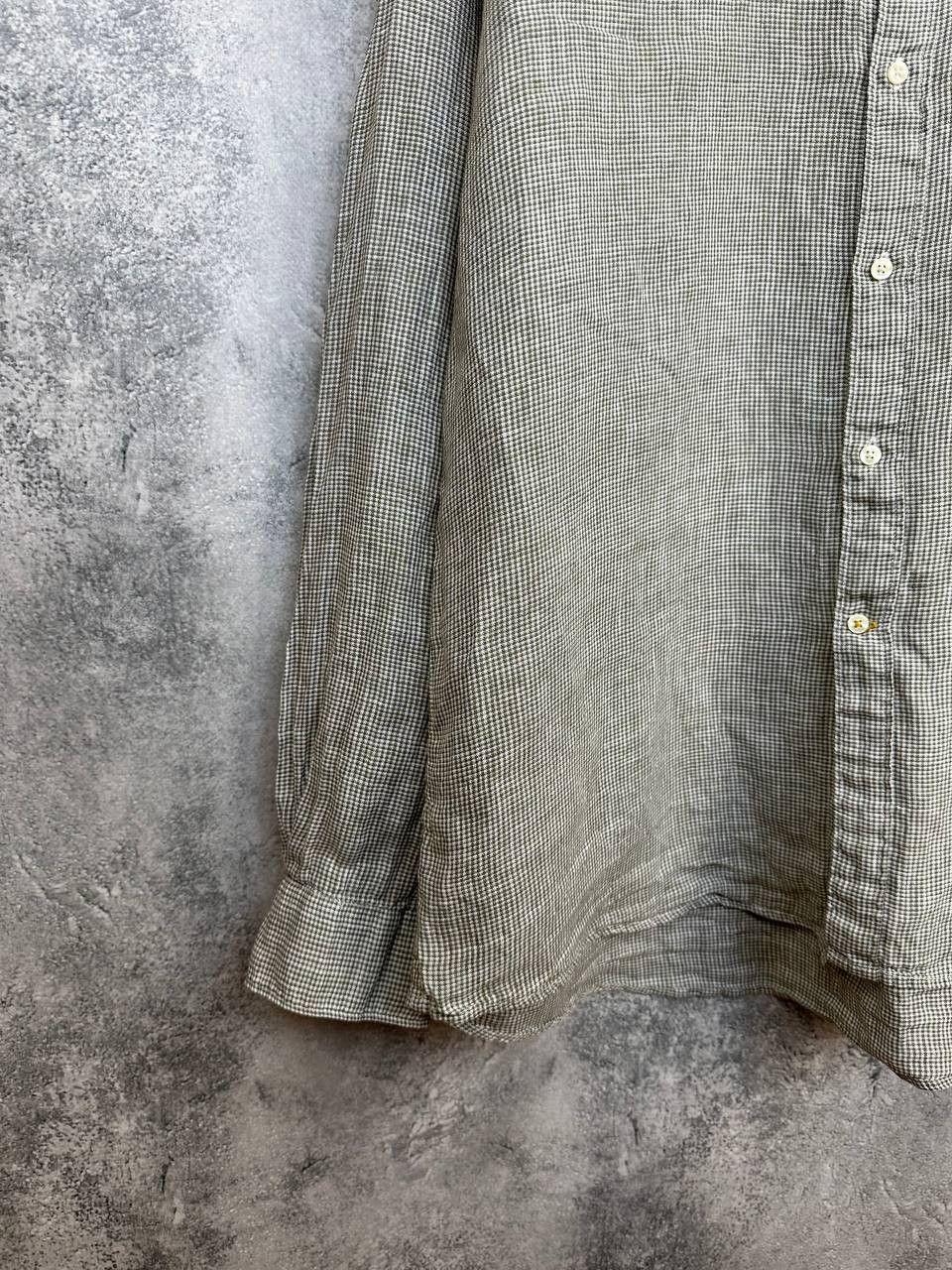 Barbour Barbour 100% Linen Tailored Fit Button-Down Shirt Check Size US XL / EU 56 / 4 - 6 Thumbnail
