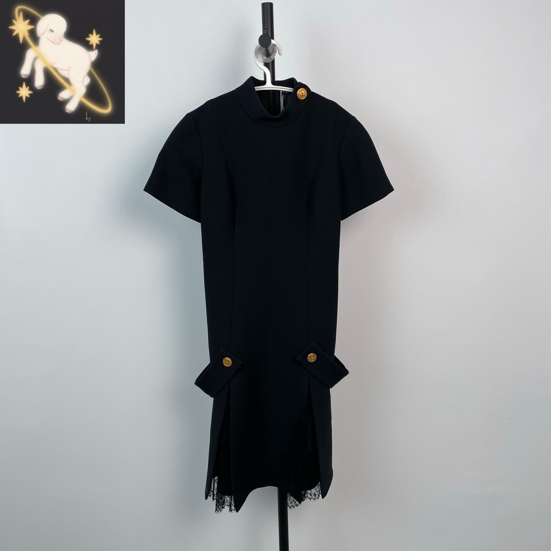 Louis Vuitton Louis Vuitton Black Dress L Women Size L / US 10 / IT 46 - 1 Thumbnail