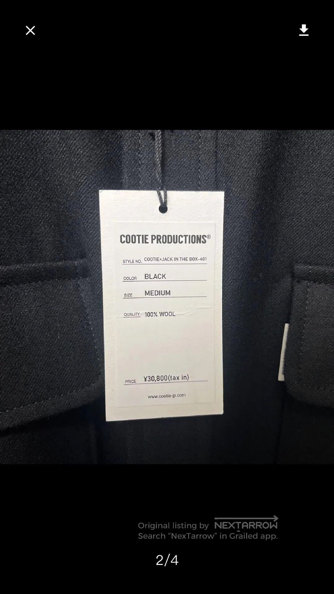 Japanese Brand Cootie Black CPO Shirt Jacket. Size US M / EU 48-50 / 2 - 5 Thumbnail