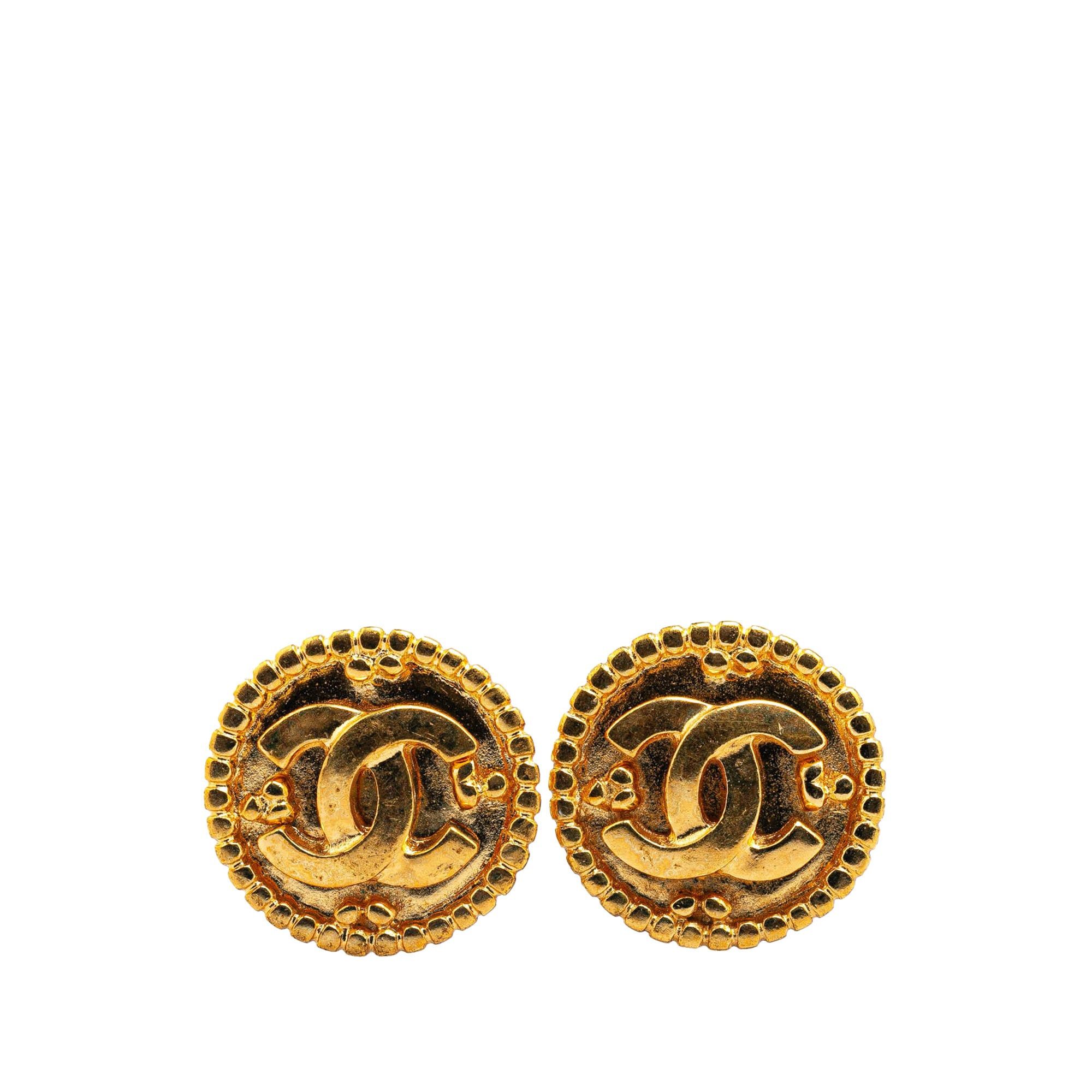 Chanel Chanel Gold Plated CC Clip On Earrings Gold Size ONE SIZE - 1 Thumbnail