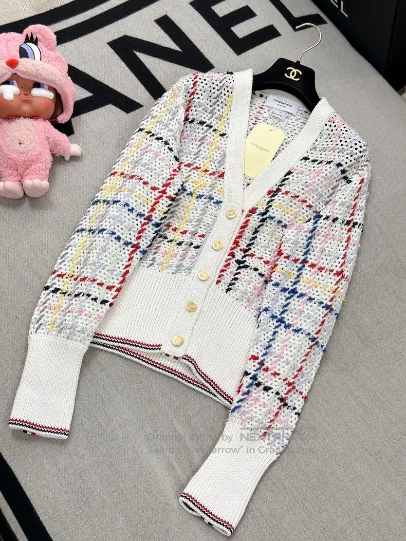 Thom Browne Thom Browne Colorful Plaid Knit Cardigan Size XS / US 0-2 / IT 36-38 - 3 Thumbnail