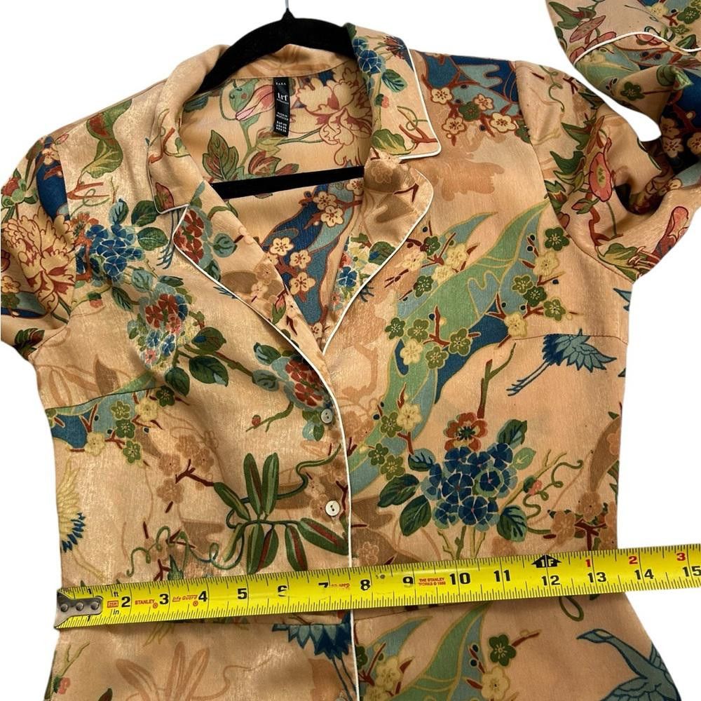Zara Zara l Satin Floral Button Down Kimino Duster/Dress XS Size XS / US 0-2 / IT 36-38 - 7 Thumbnail
