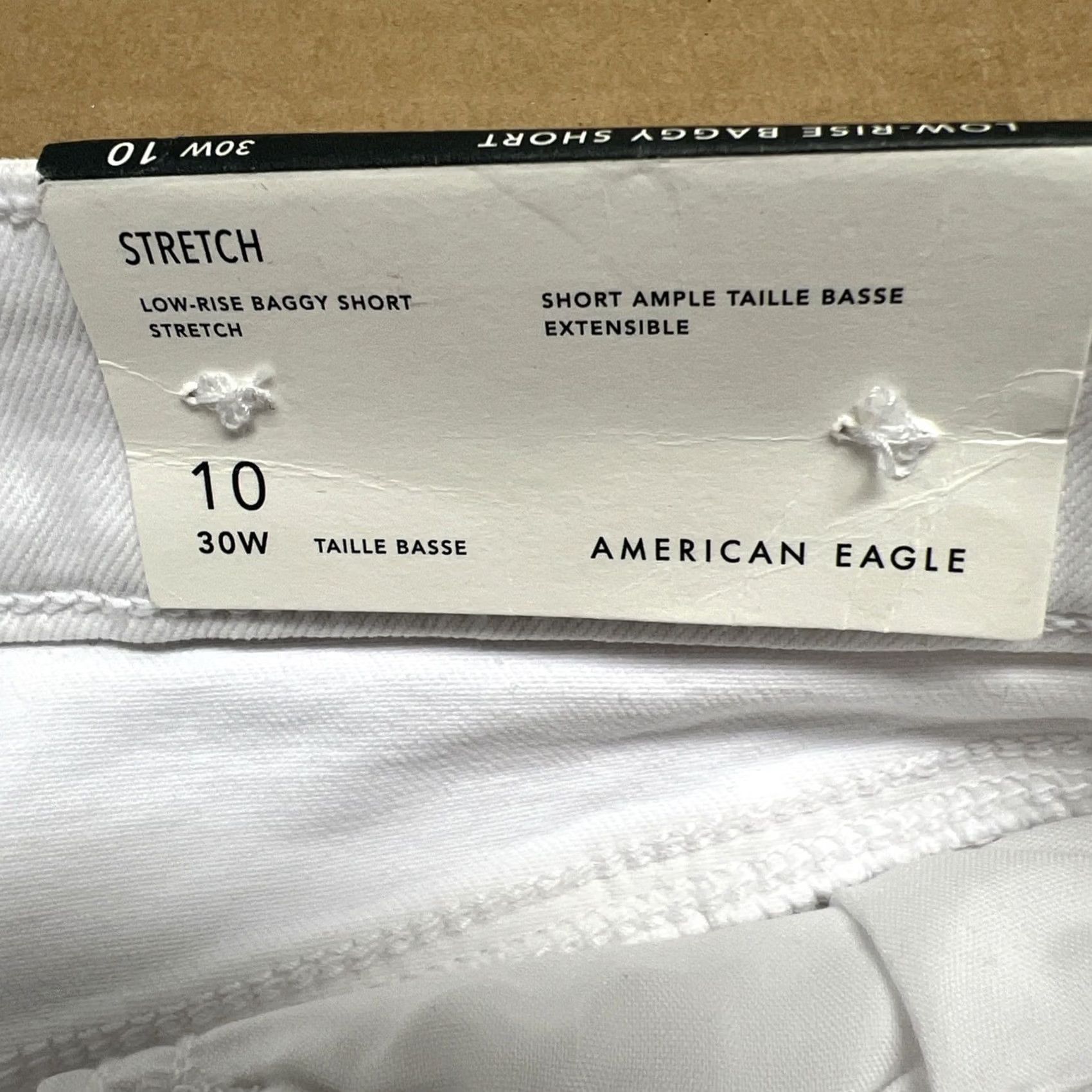 American Eagle Outfitters VINTAGE? No - (Actually not vintage) American Eagle Outfitters White Denim Shorts 10 Women Flat Front Stretch 6" Inseam Size 32" / US 10 / IT 46 - 6 Thumbnail