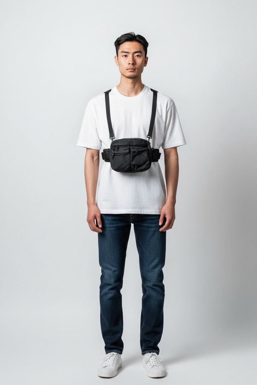 Jean Paul Gaultier Jean Paul Gaultier JPG Paris Chest Rig Design Tactical Bag Size ONE SIZE - 1 Thumbnail