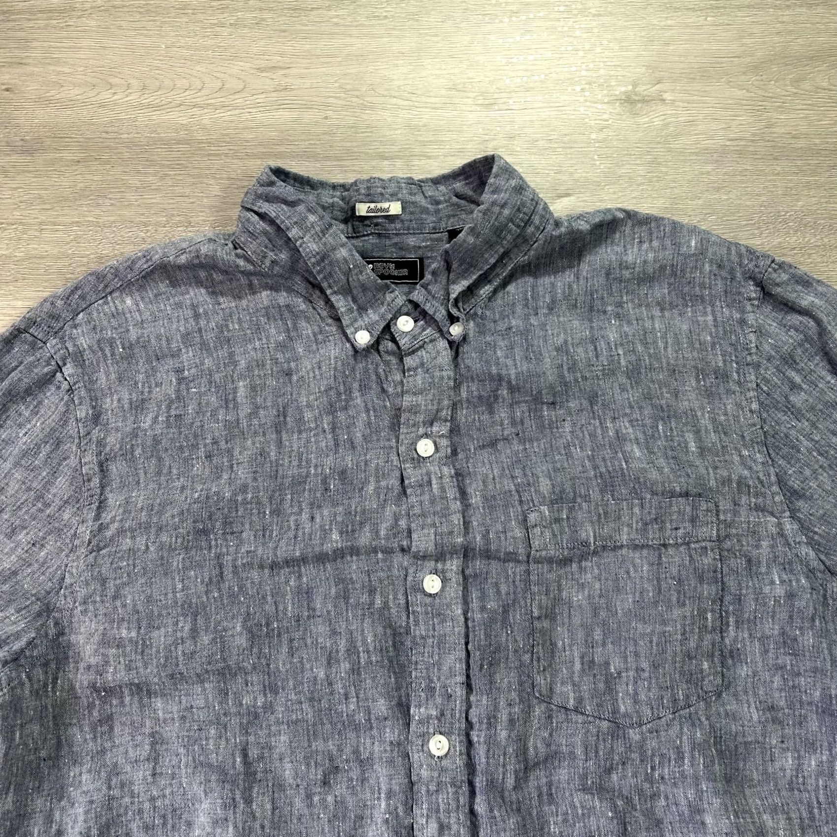 Reyn Spooner Reyn Spooner Shirt Mens XL Blue 100% Linen Button-Down Tailored Long Sleeve Size US XL / EU 56 / 4 - 3 Thumbnail