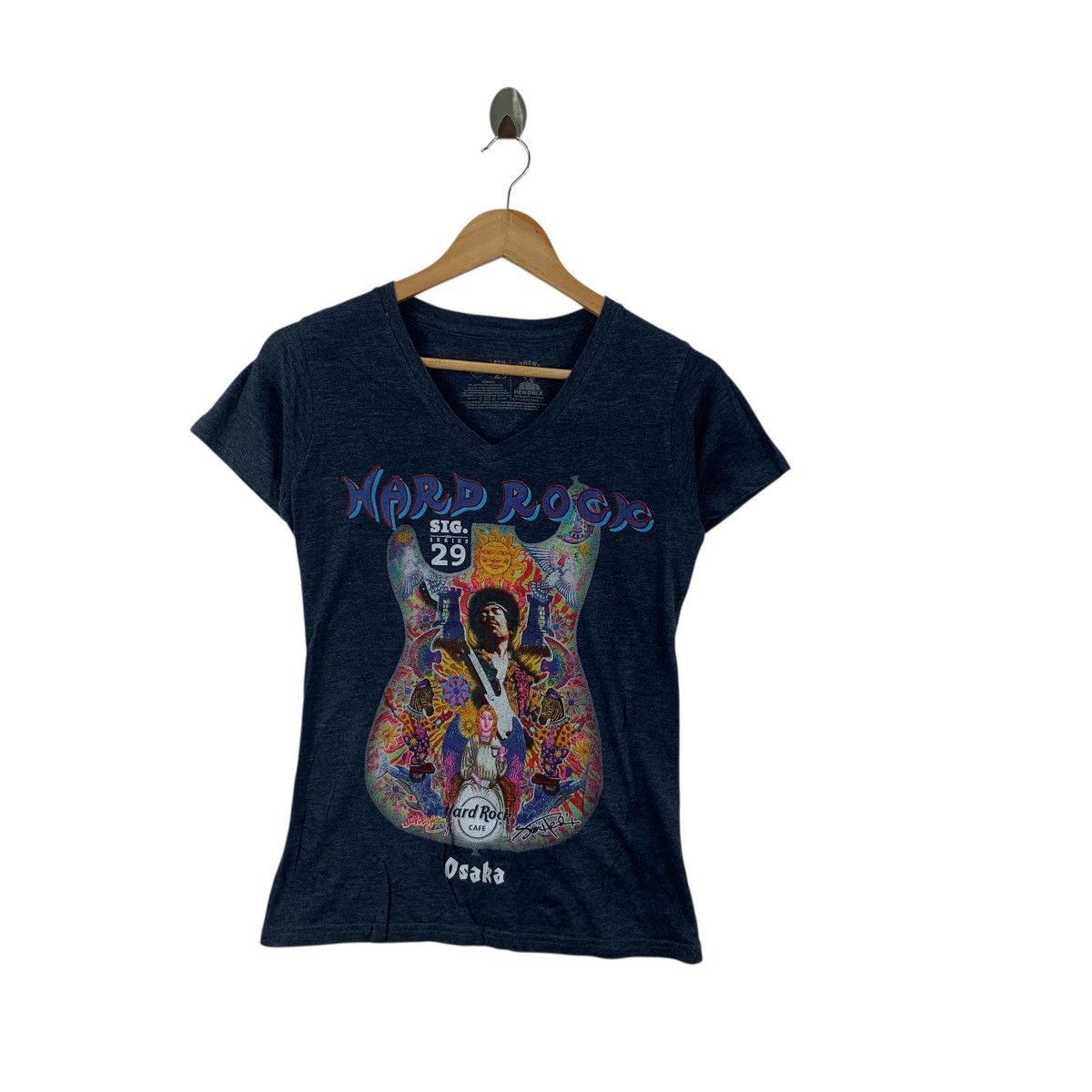 Hard Rock Cafe HARD ROCK CAFE OSAKA Sig Series 29 Jimi Hendrix Tee Shirt Size XS / US 0-2 / IT 36-38 - 4 Thumbnail