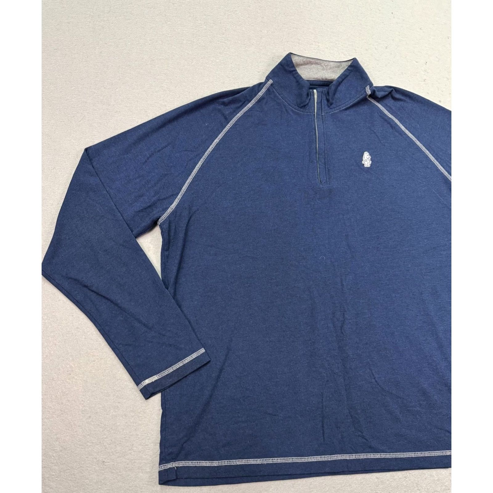 johnnie-O Johnnie-O Sweater Mens XL Blue Bamboo Performance Pullover Quarter Zip Natural Size US XL / EU 56 / 4 - 3 Thumbnail