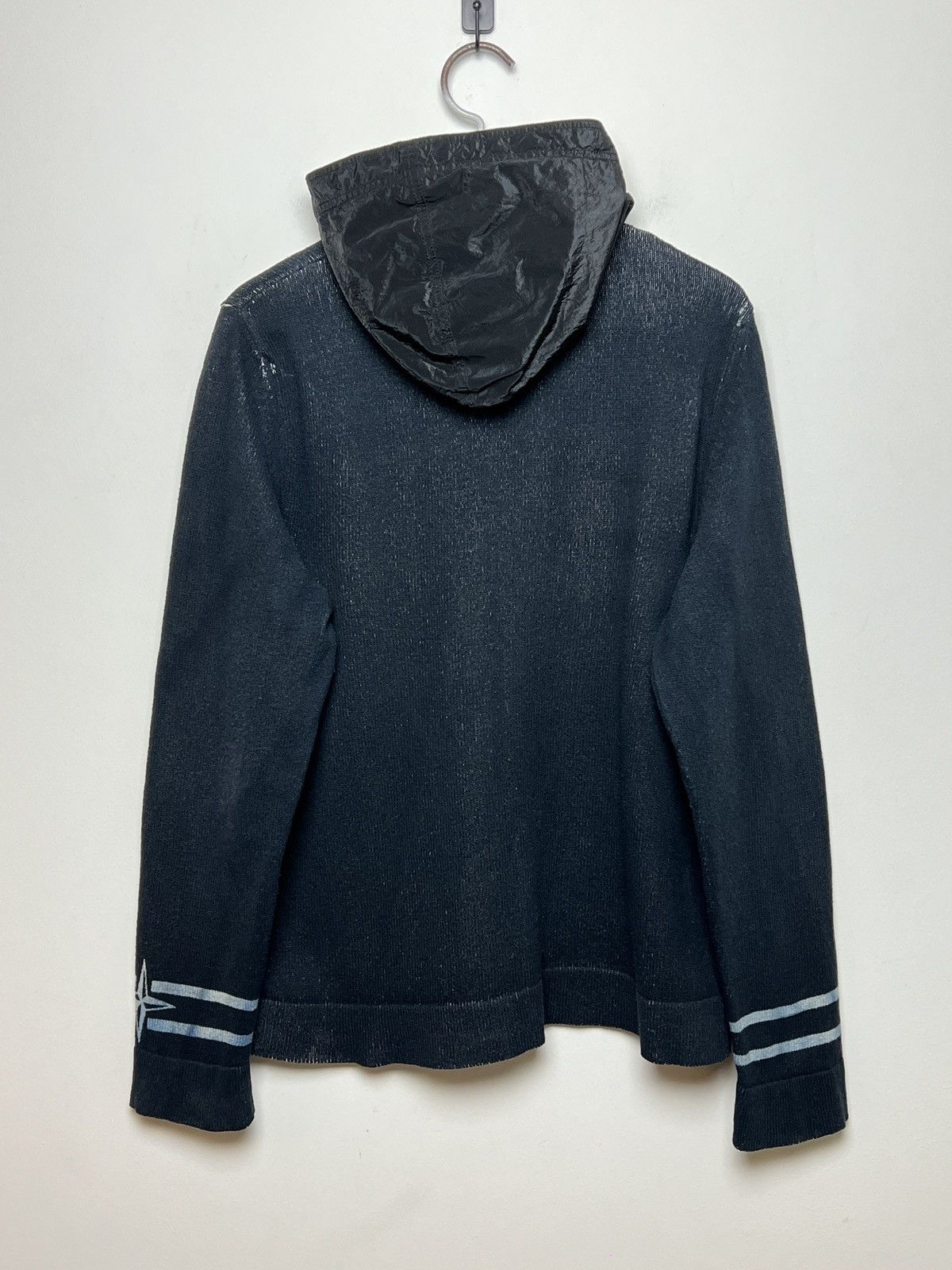 Stone Island stone island y2k navy cotton hoodie shimmer nylon hood Size US M / EU 48-50 / 2 - 14 Thumbnail