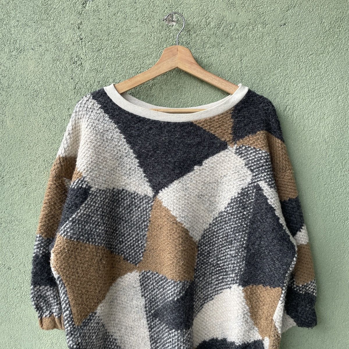 Homespun Knitwear Vintage Vinyl Mohair Shag Shaggy Knitwear Sweater Jumper Size US XL / EU 56 / 4 - 3 Thumbnail