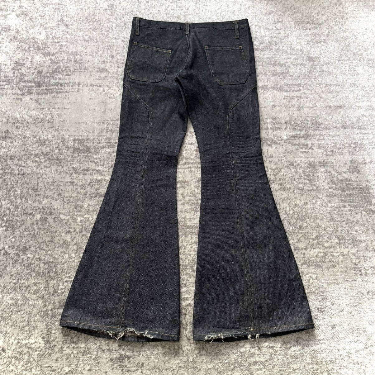 If Six Was Nine Early 2000's DeeDee Raw Denim Button Fly Bell Bottom Jeans Size US 34 / EU 50 - 1 Thumbnail