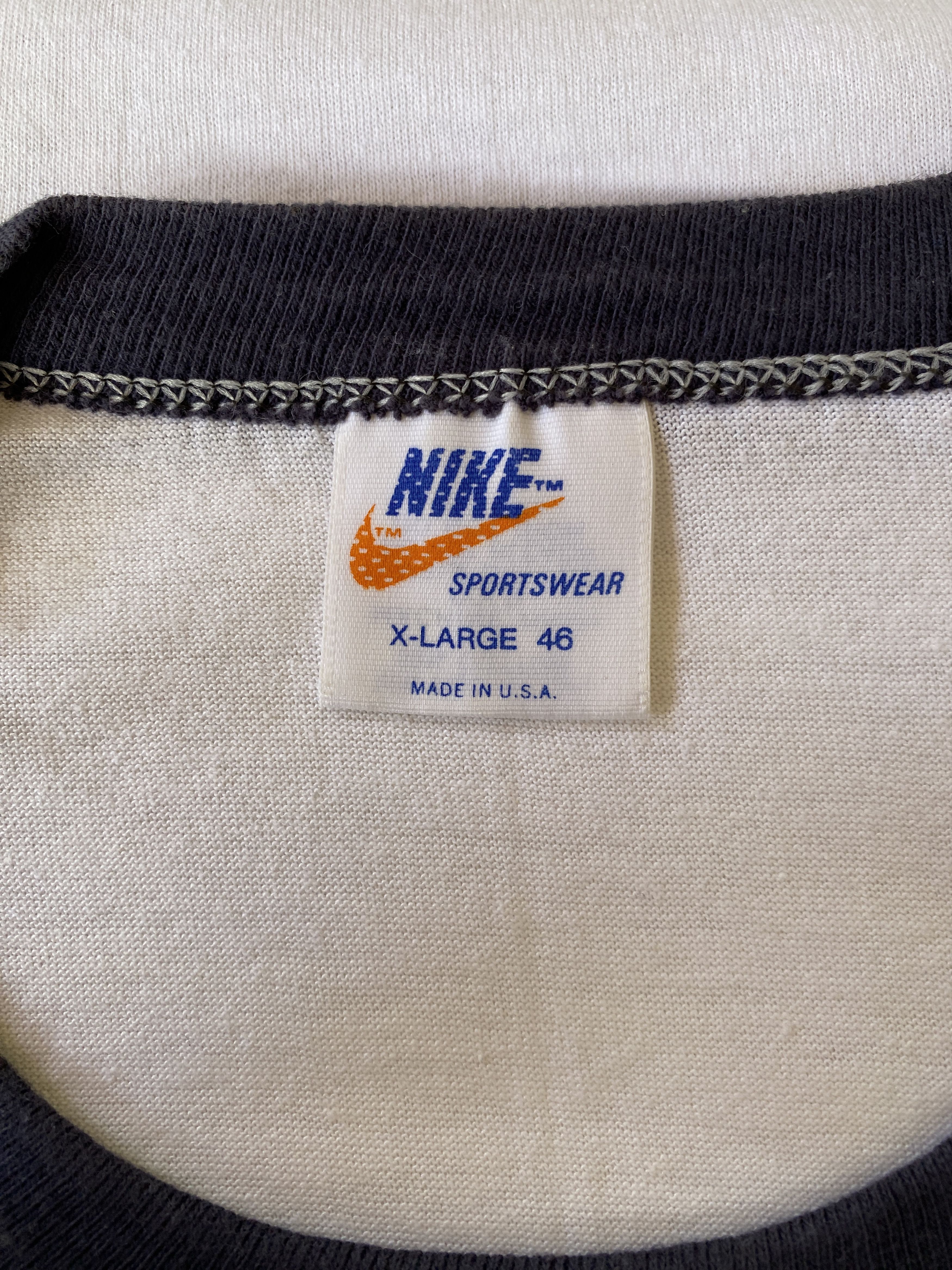Nike × Vintage VINTAGE NIKE 'THERE IS NO FINISH LINE' RINGER TEE Size US XL / EU 56 / 4 - 6 Thumbnail