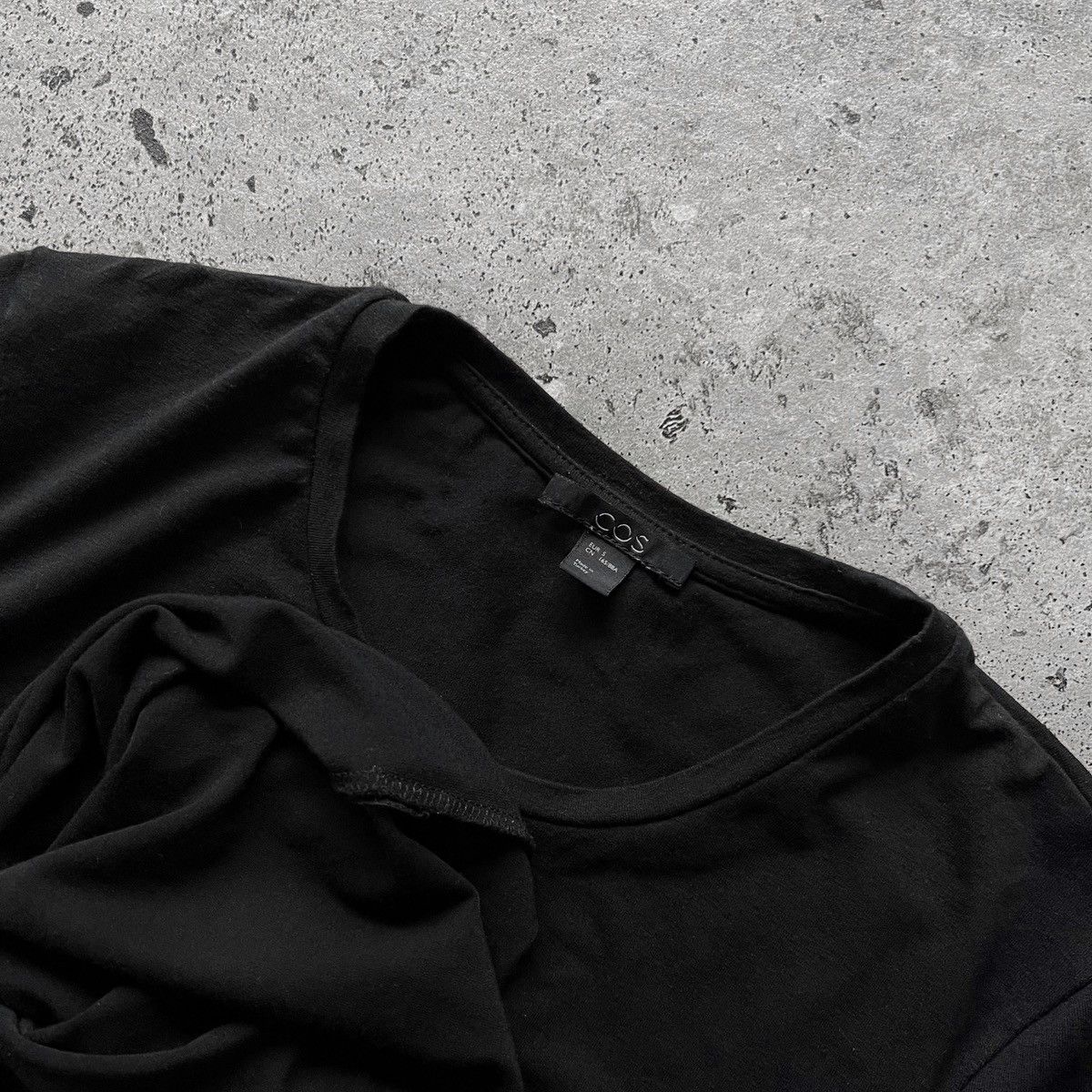 Cos × Designer COS Womens Black Long Sleeve Shirt Top Solid Pattern Size S / US 4 / IT 40 - 4 Thumbnail