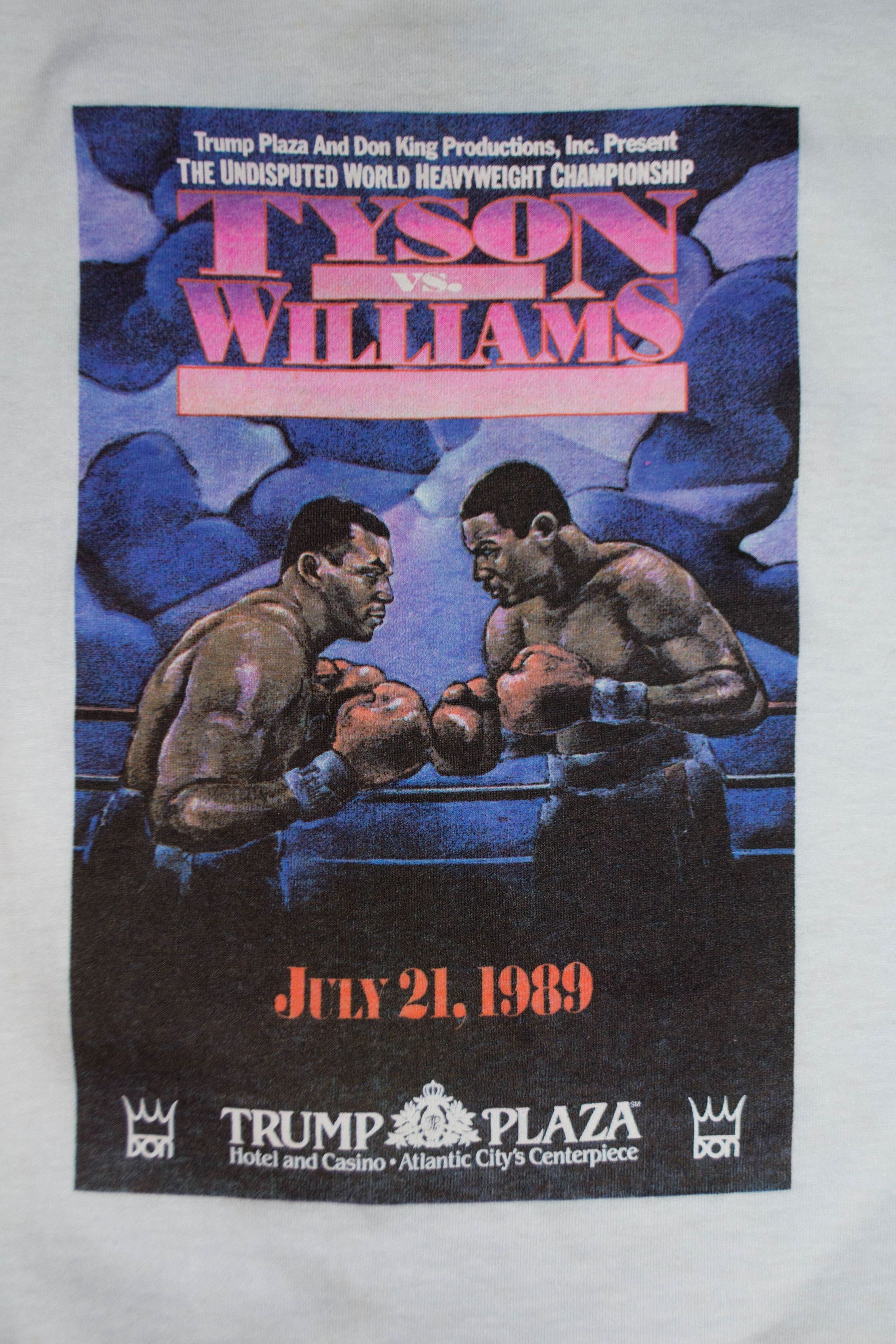 Vintage Mike Tyson vs Carl Williams 1989 Shirt Size US L / EU 52-54 / 3 - 1 Thumbnail