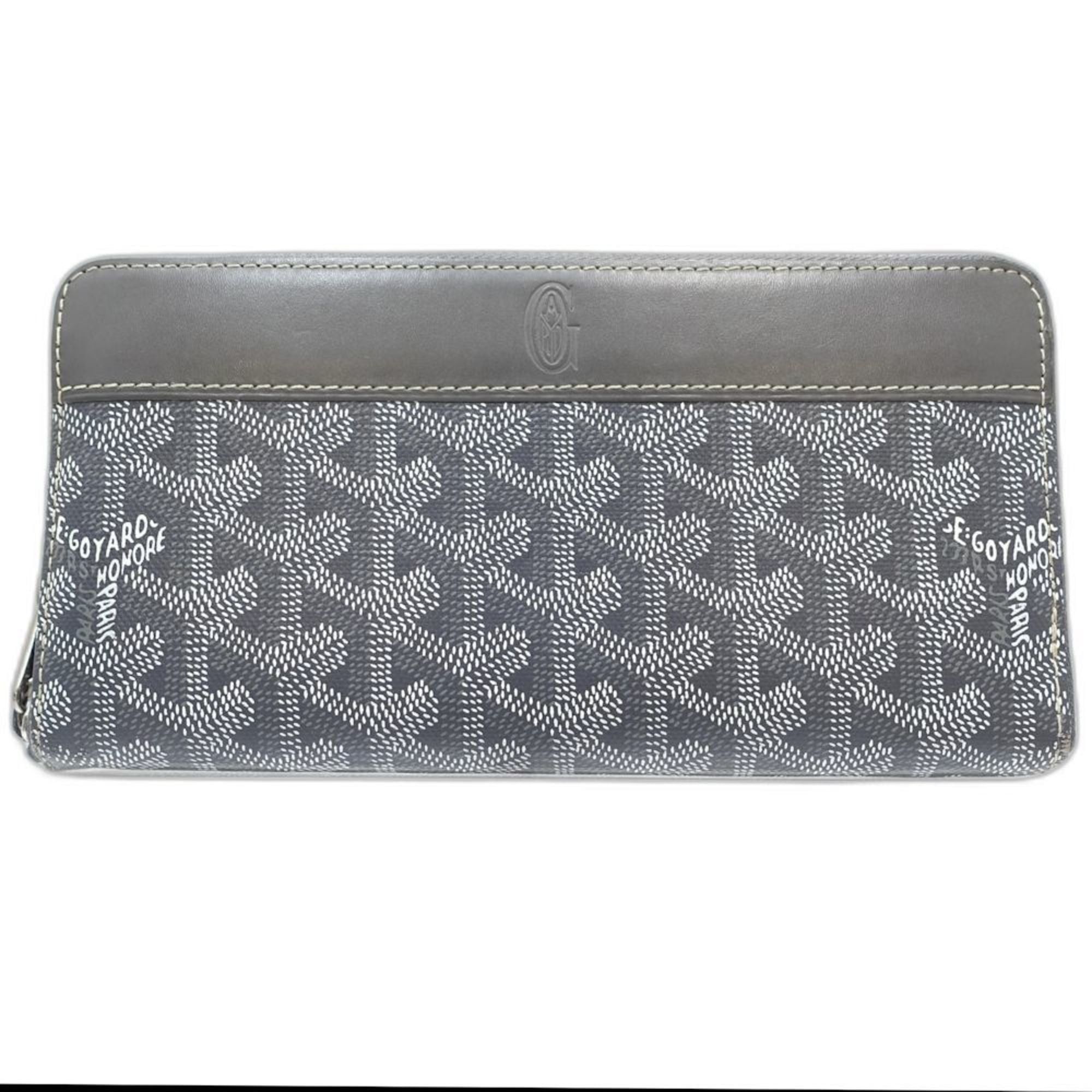 Goyard GOYARD Matignon GM Round Zip Long Wallet MATIG2GMLTY51CL51P in Gray Leather, Women's, 181934 Size ONE SIZE - 1 Thumbnail
