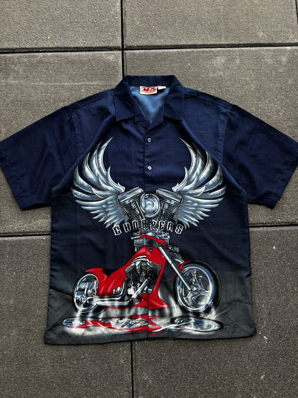West Coast Choppers CRAZY Y2K WEST COAST CHOPPERS SHIRT Size US XXL / EU 58 / 5 - 2 Thumbnail