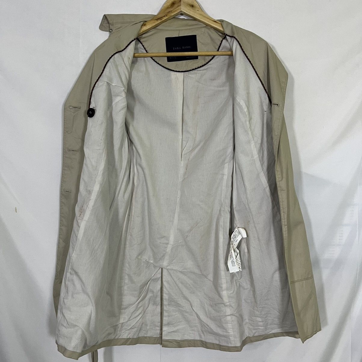 Vintage VINTAGE ZARA TRENCH COAT Size XS / US 0-2 / IT 36-38 - 6 Thumbnail