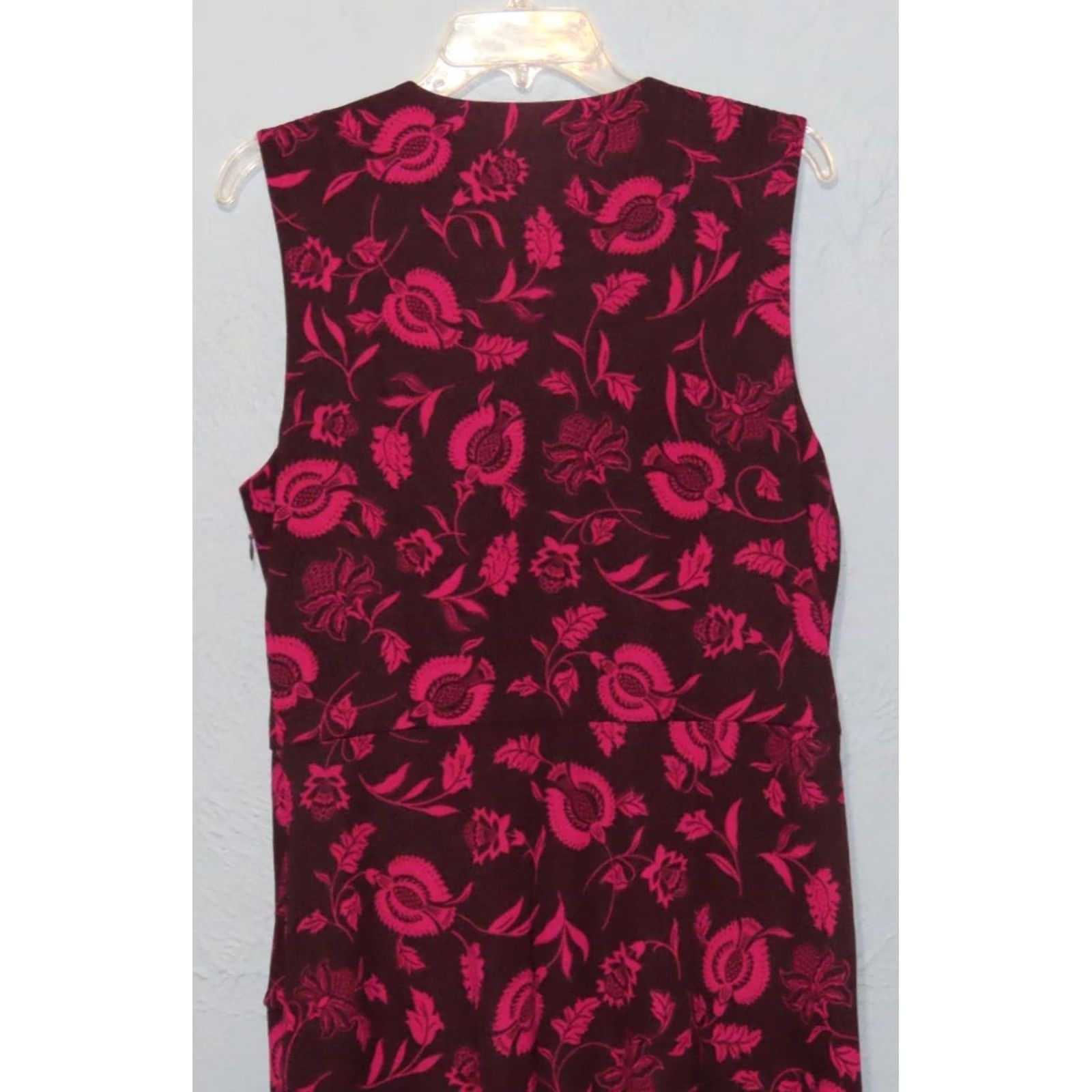 Ann Taylor Ann Taylor Sleeveless Brown Red Floral Maxi Dress Size 14 Size XL / US 12-14 / IT 48-50 - 8 Thumbnail