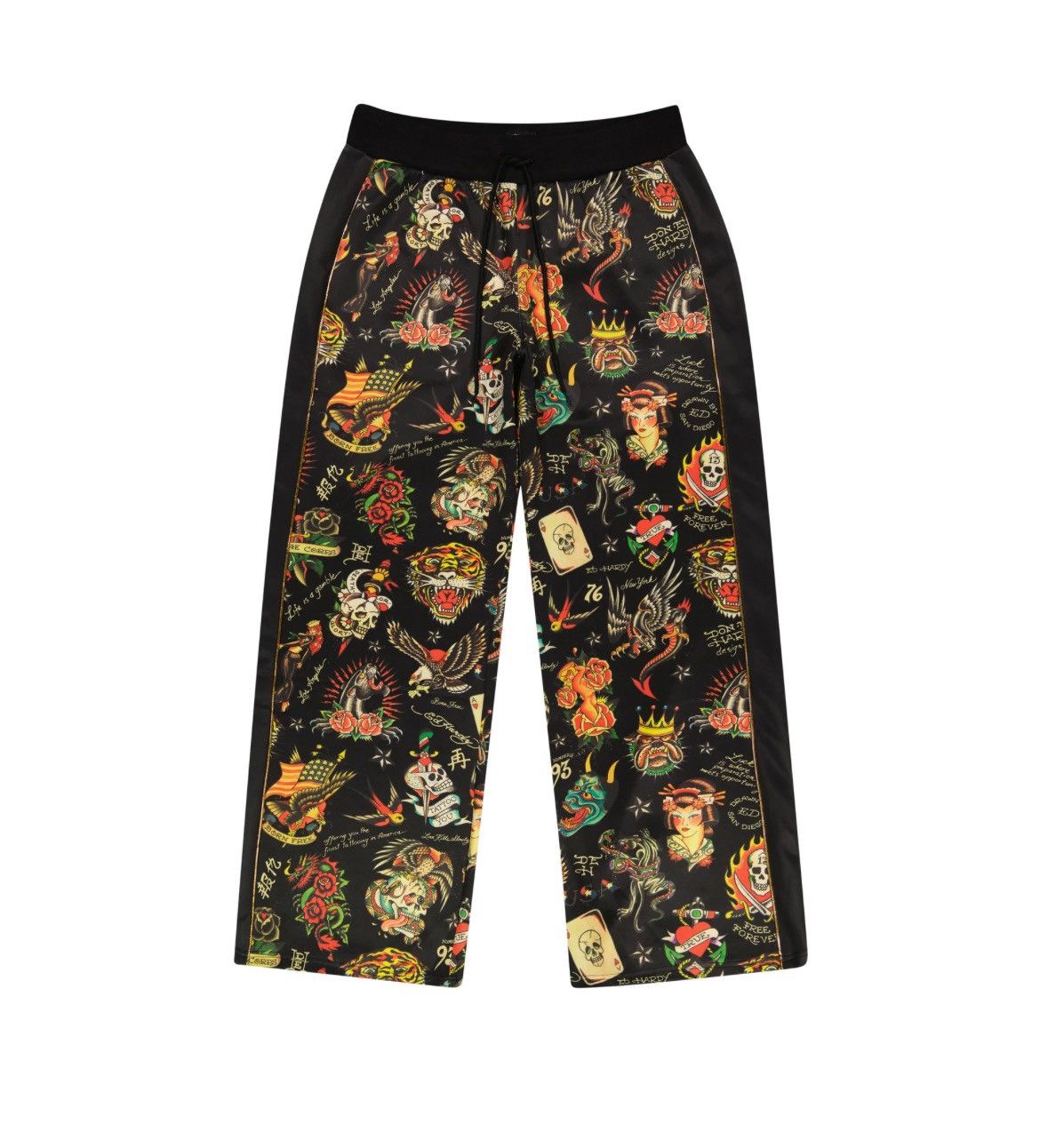 Ed Hardy BAGGY GRAPHIC FLASHBOARD BLACK RELAXED TRACK PANT M Size US 32 / EU 48 - 2 Thumbnail