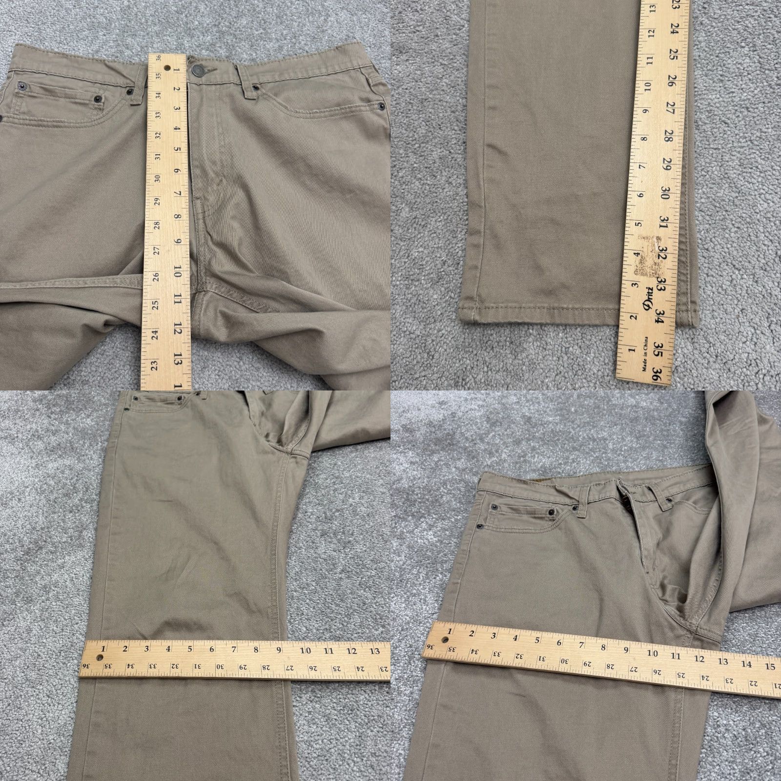 Levi's Levi's 541 Athletic Taper Twill Chino Pants Men 36x34 Khaki Brown Stretch Cotton Regular Zeal? Size US 34 / EU 50 - 9 Thumbnail