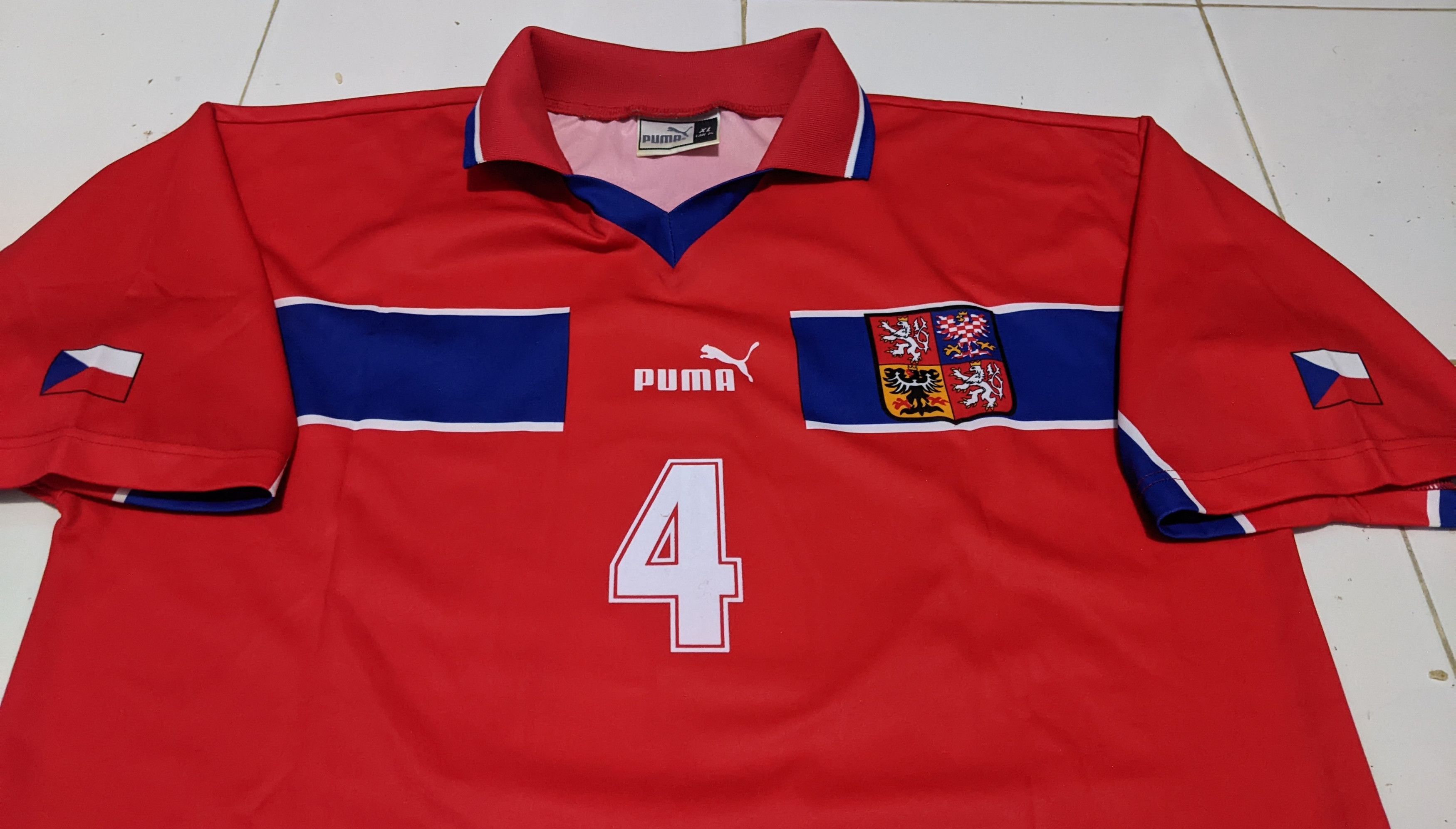 Puma Czech republik 2000 home SV NEDVED Jersey football shirt Size US XL / EU 56 / 4 - 4 Thumbnail