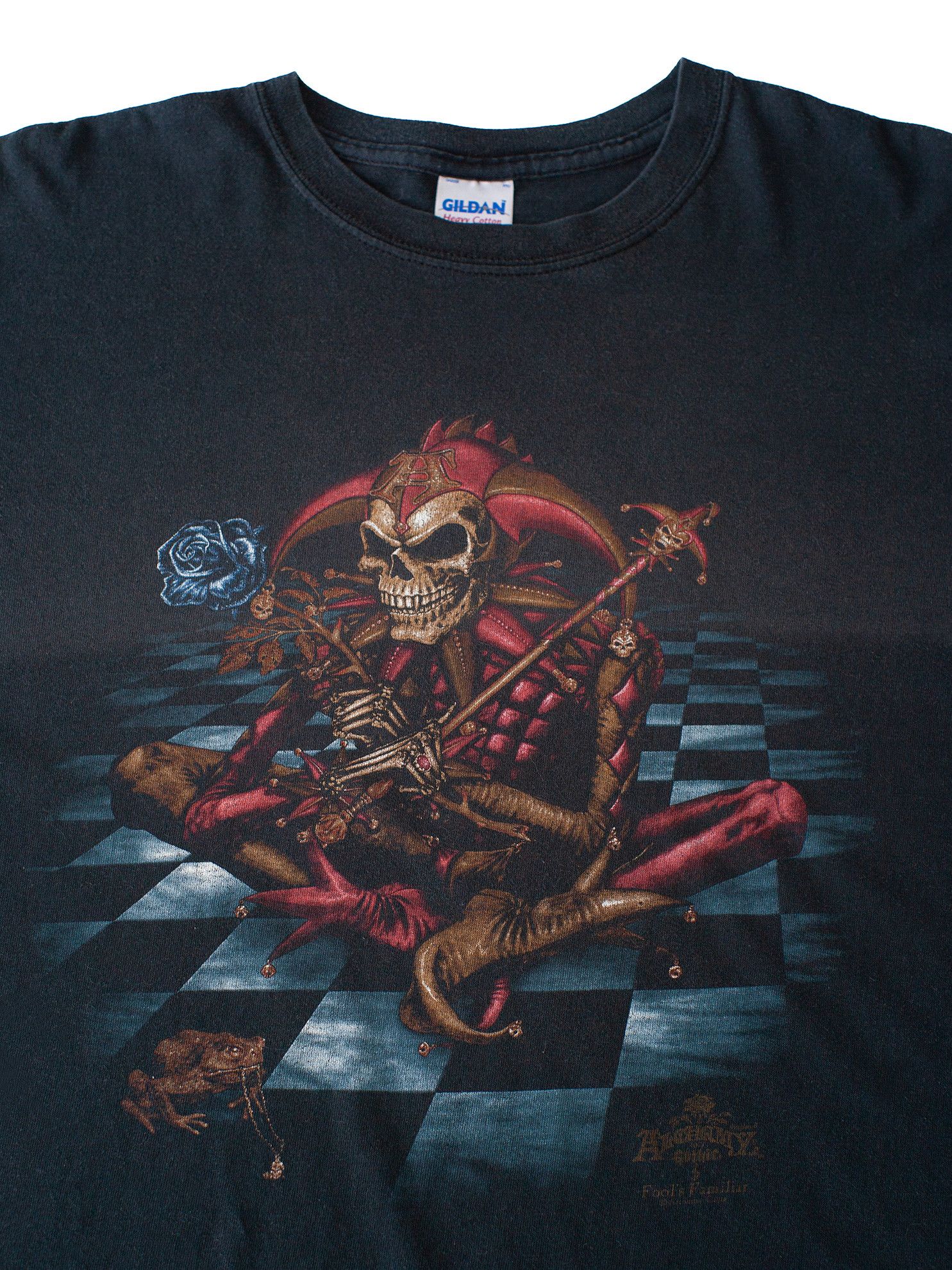 Vintage Vintage 00s Alchemy Gothic "Joker" Skull Clown T-Shirt Size US L / EU 52-54 / 3 - 3 Thumbnail