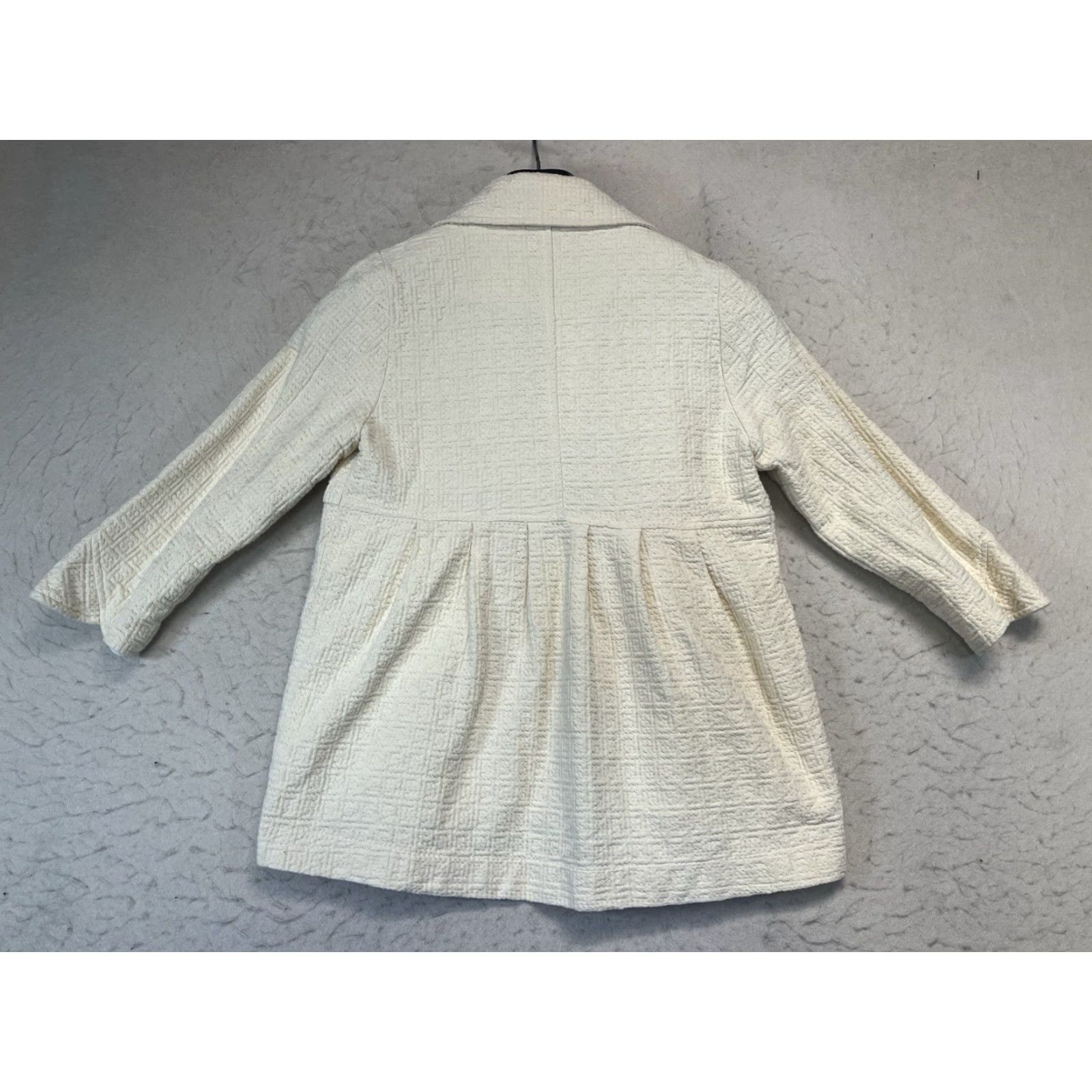 Vintage Nick and Mo Boutique Cotton Womens Beige Coat Lined Size Medium Missing Button Size M / US 6-8 / IT 42-44 - 2 Thumbnail