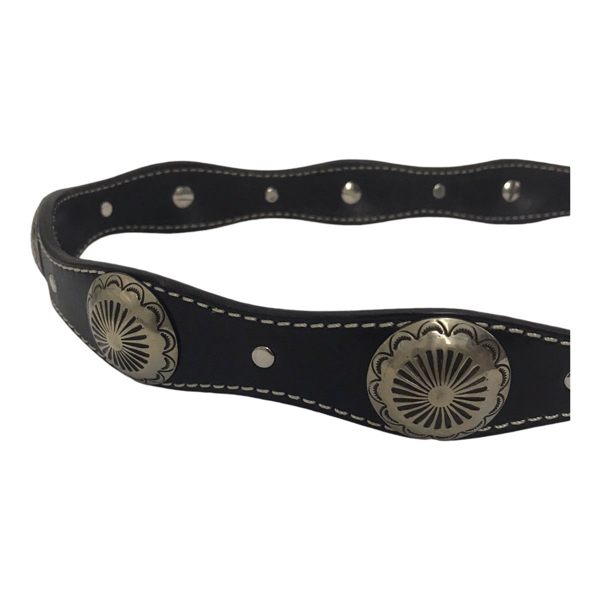 Cowboy Equipment × Vintage Leather Western Black Belt Size ONE SIZE - 2 Thumbnail