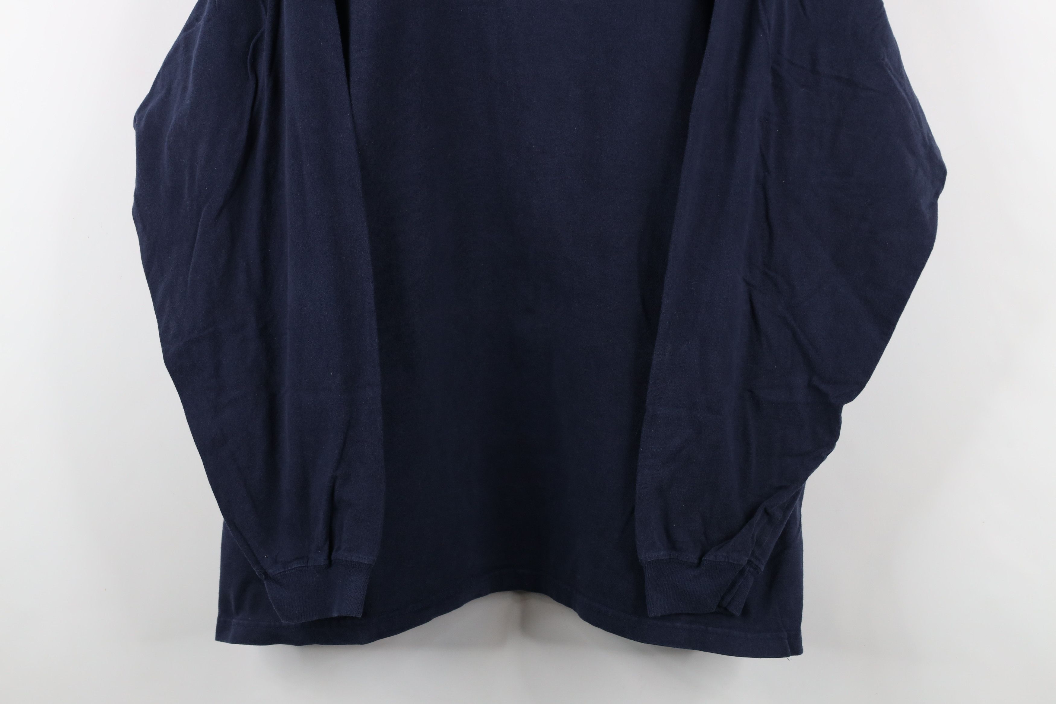 Vintage Vintage 90s Streetwear Heavy Long Sleeve T-Shirt Blue Cotton Size US XL / EU 56 / 4 - 3 Thumbnail