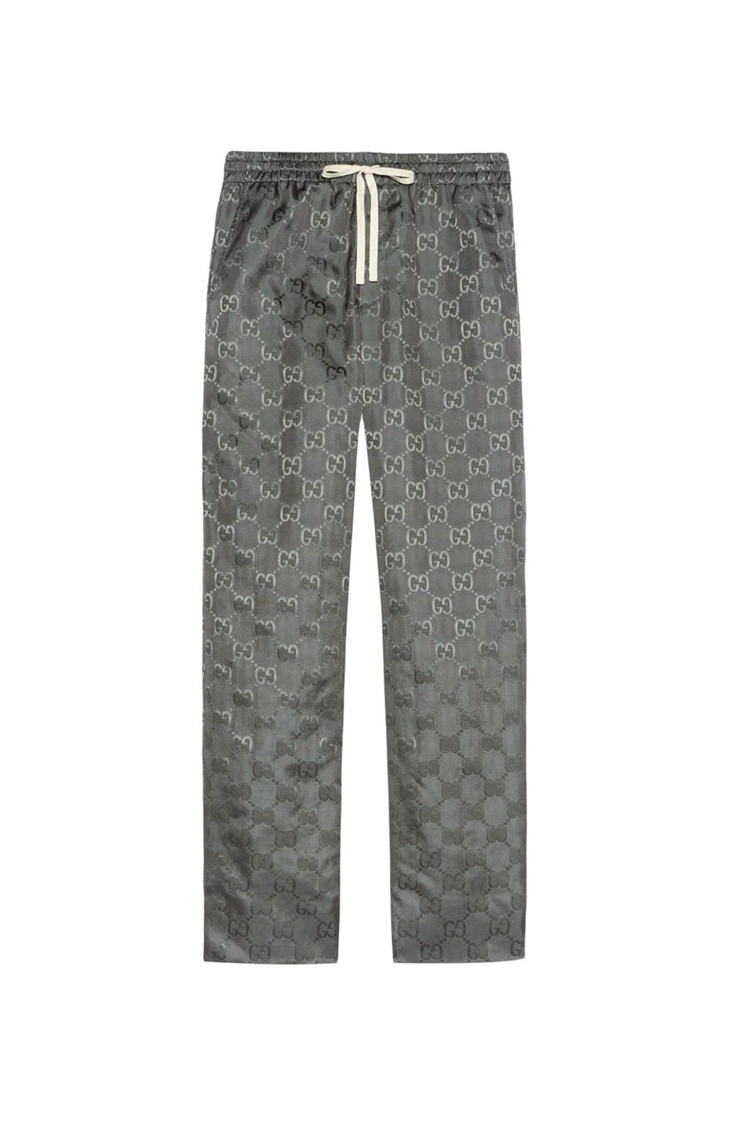 Pre-owned Gucci Off The Grid Jacquard Monogram Logo Trackpants In Grey