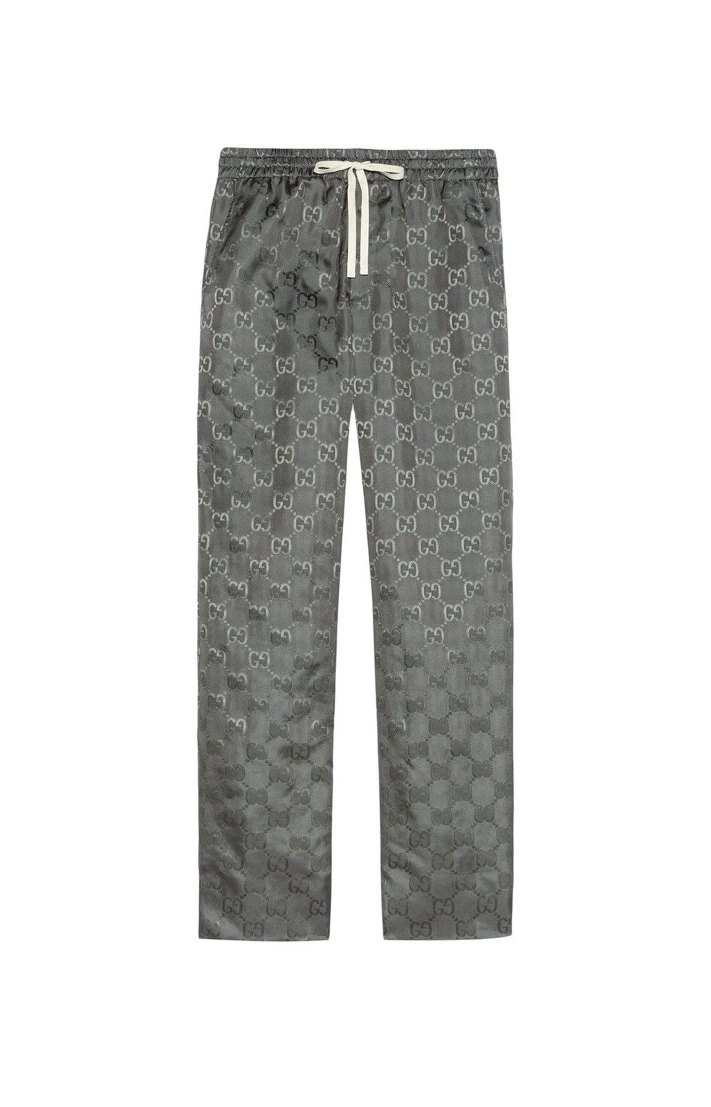 image of Gucci Off The Grid Jacquard Monogram Logo Trackpants in Grey, Men's (Size 32)