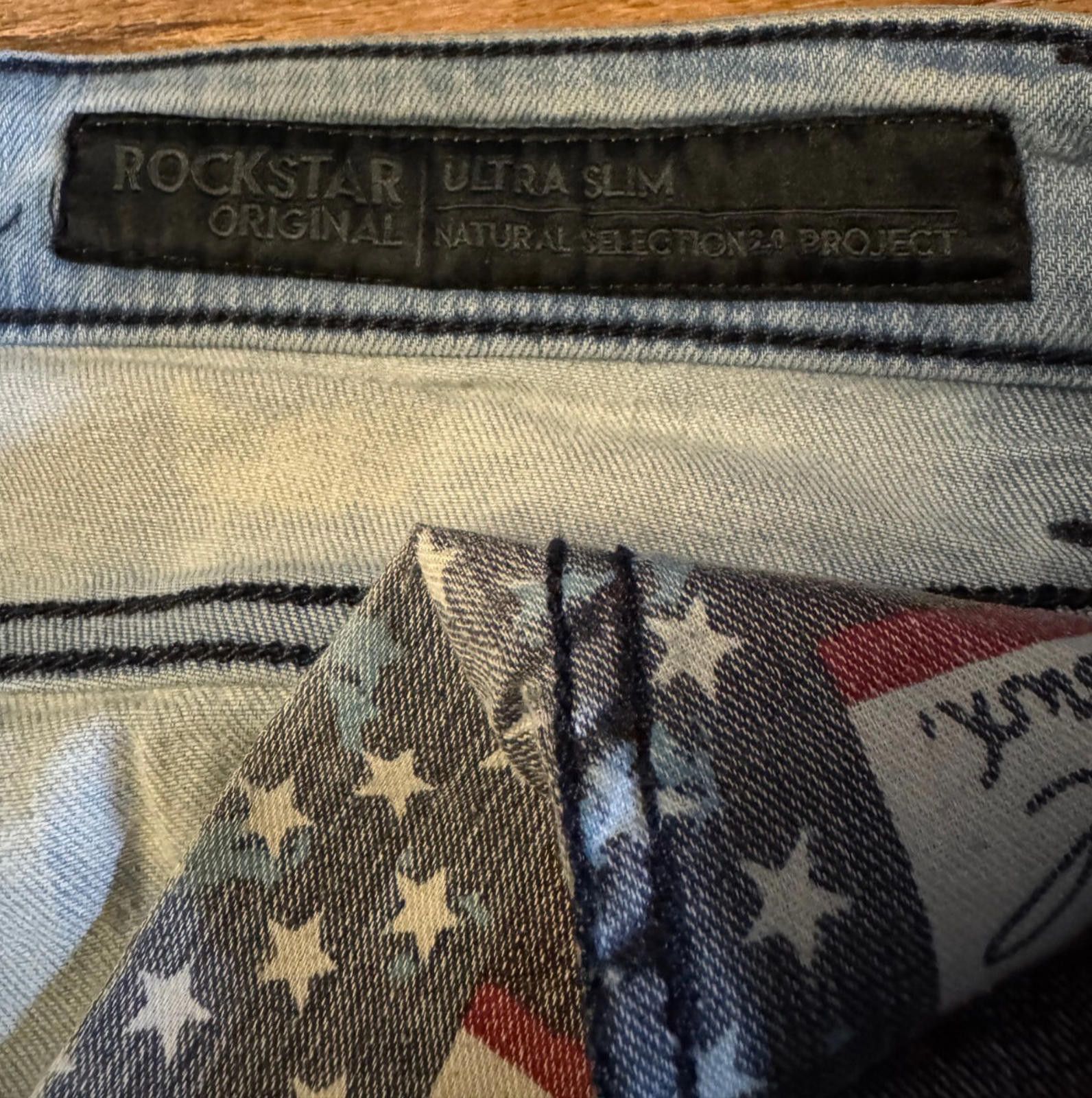 Rockstar Games Rockstar Original Ultra Slim Distressed Denim Jeans Mens 40 Size US 40 / EU 56 - 2 Thumbnail