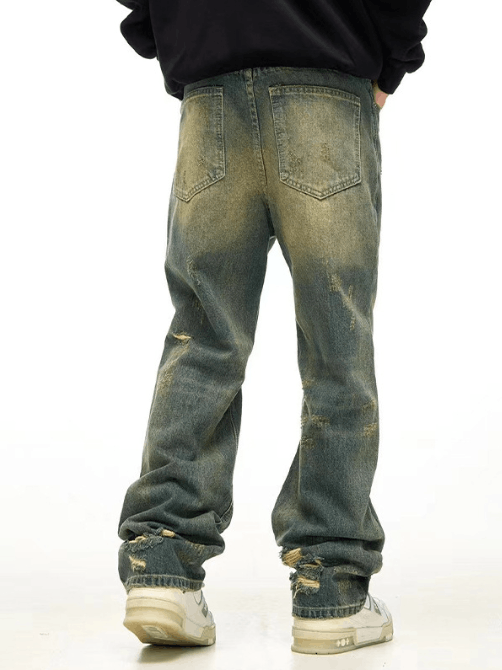 Japanese Brand × Jean American high street washed distressed flared jeans Size US 32 / EU 48 - 4 Thumbnail