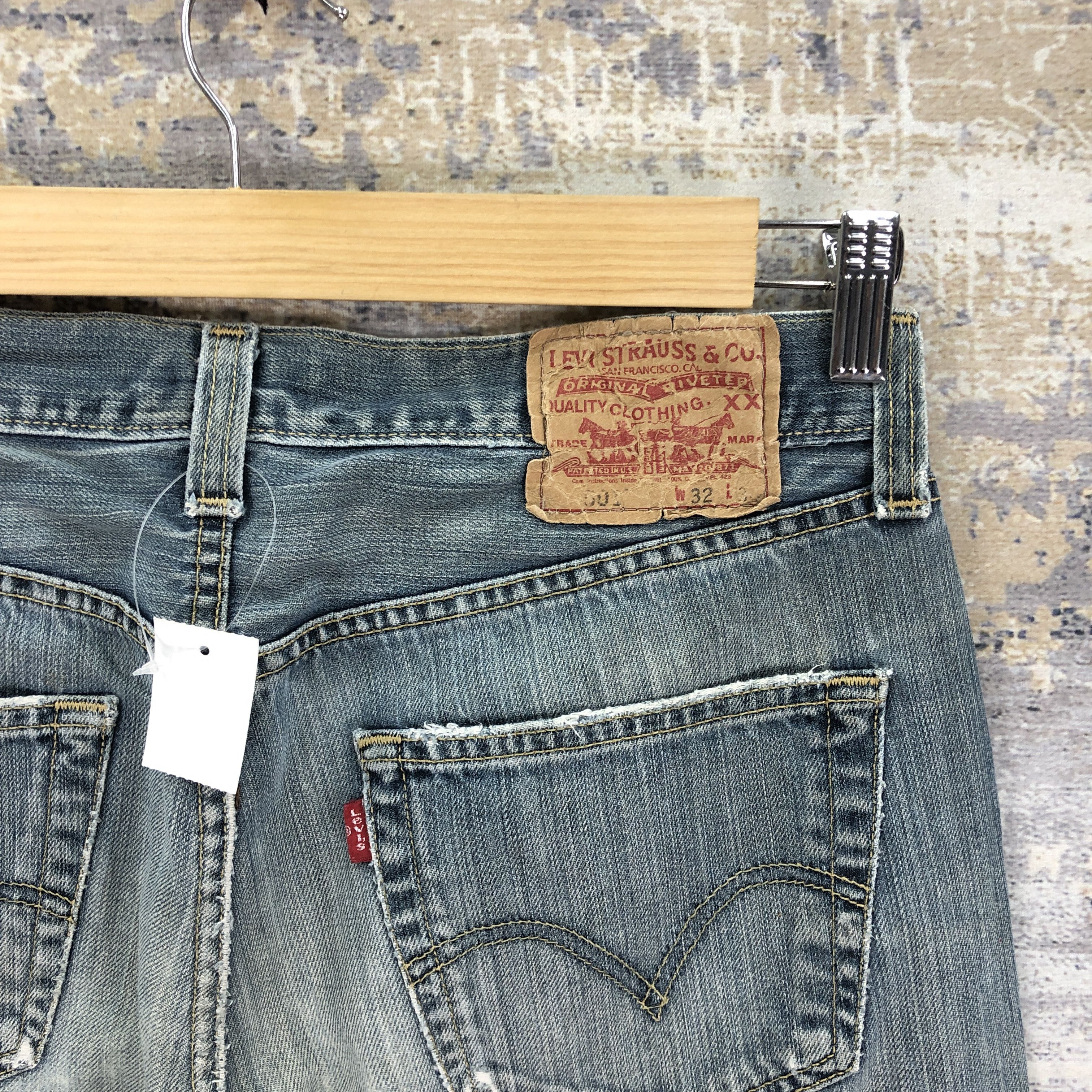 Levi's Vintage Y2K Levis 501 Faded Jeans Levi's Ripped Wash Denim Size US 30 / EU 46 - 5 Thumbnail