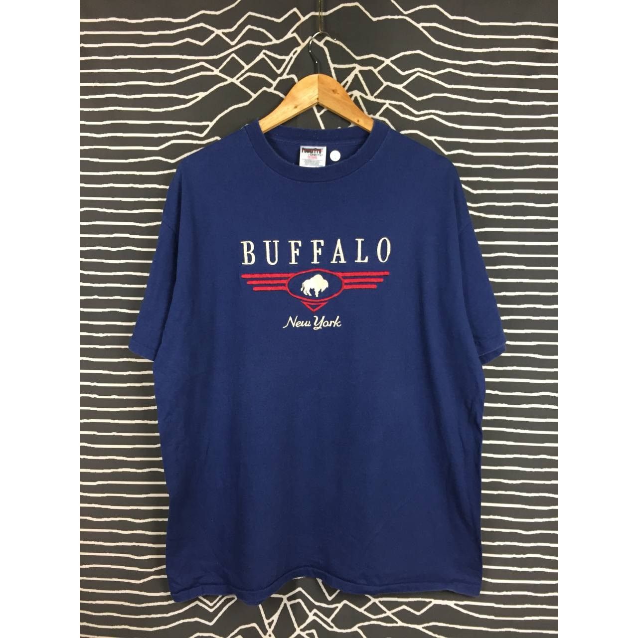 Vintage Vtg 90s Buffalo New York Embroidered Logo Single Stitch Tee Size US XL / EU 56 / 4 - 1 Thumbnail